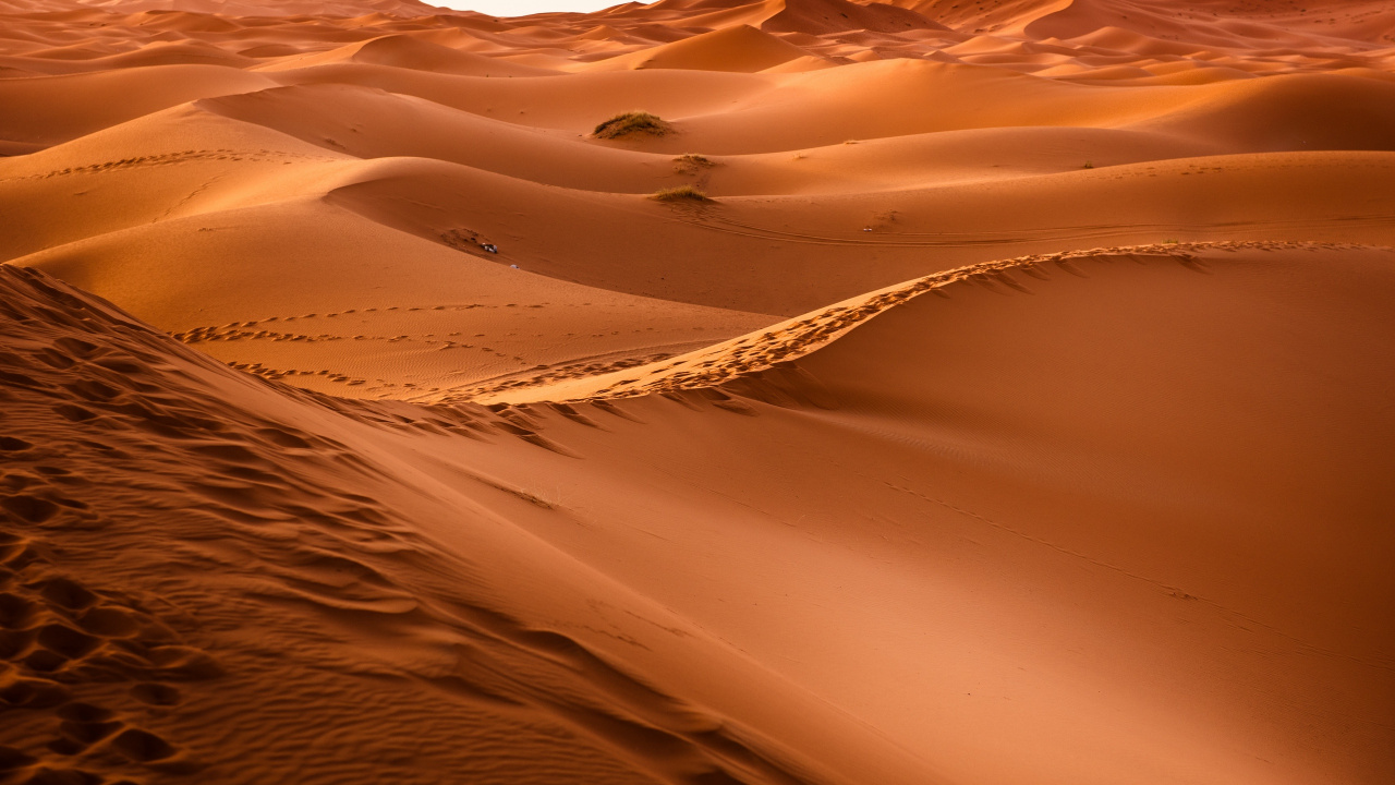 Dunas de Arena Marrón Durante el Día. Wallpaper in 1280x720 Resolution