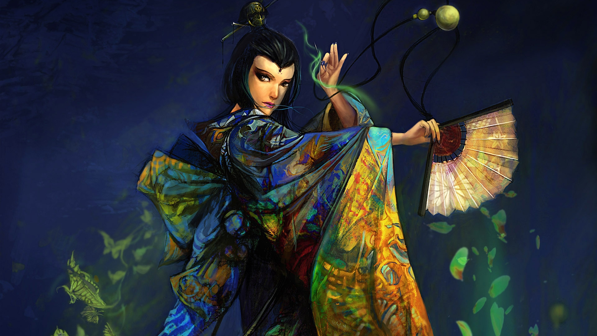 艺妓, 跳舞, 童话, 女人 壁纸 1920x1080 允许