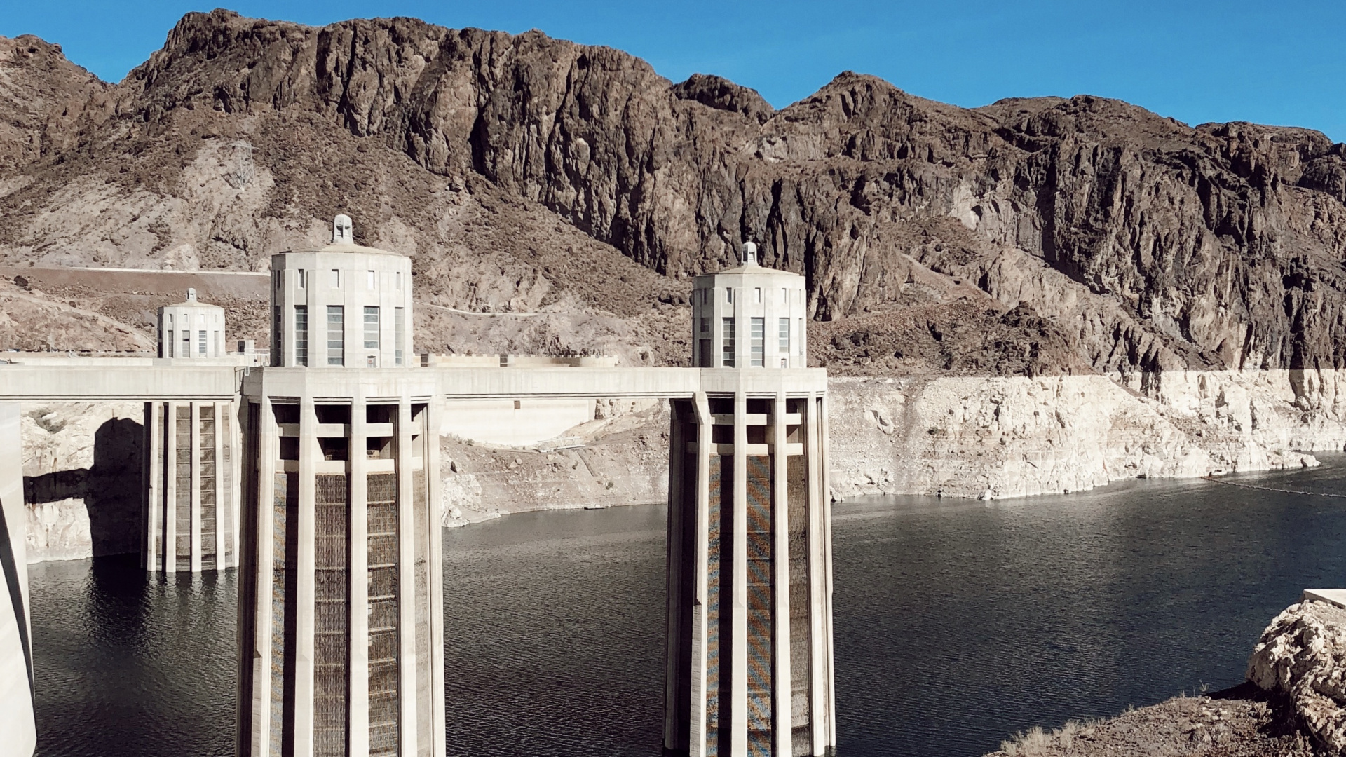 Hoover Dam, Water, Mean Elevation, Body of Water, Mountainous Landforms. Wallpaper in 1920x1080 Resolution