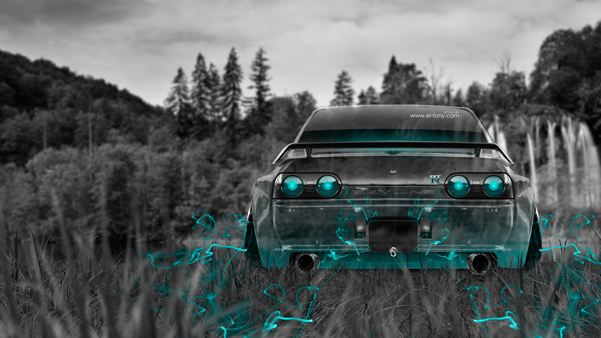 Wallpaper Black Car on Brown Grass Field, Full HD, HDTV, 1080p 16:9 ...
