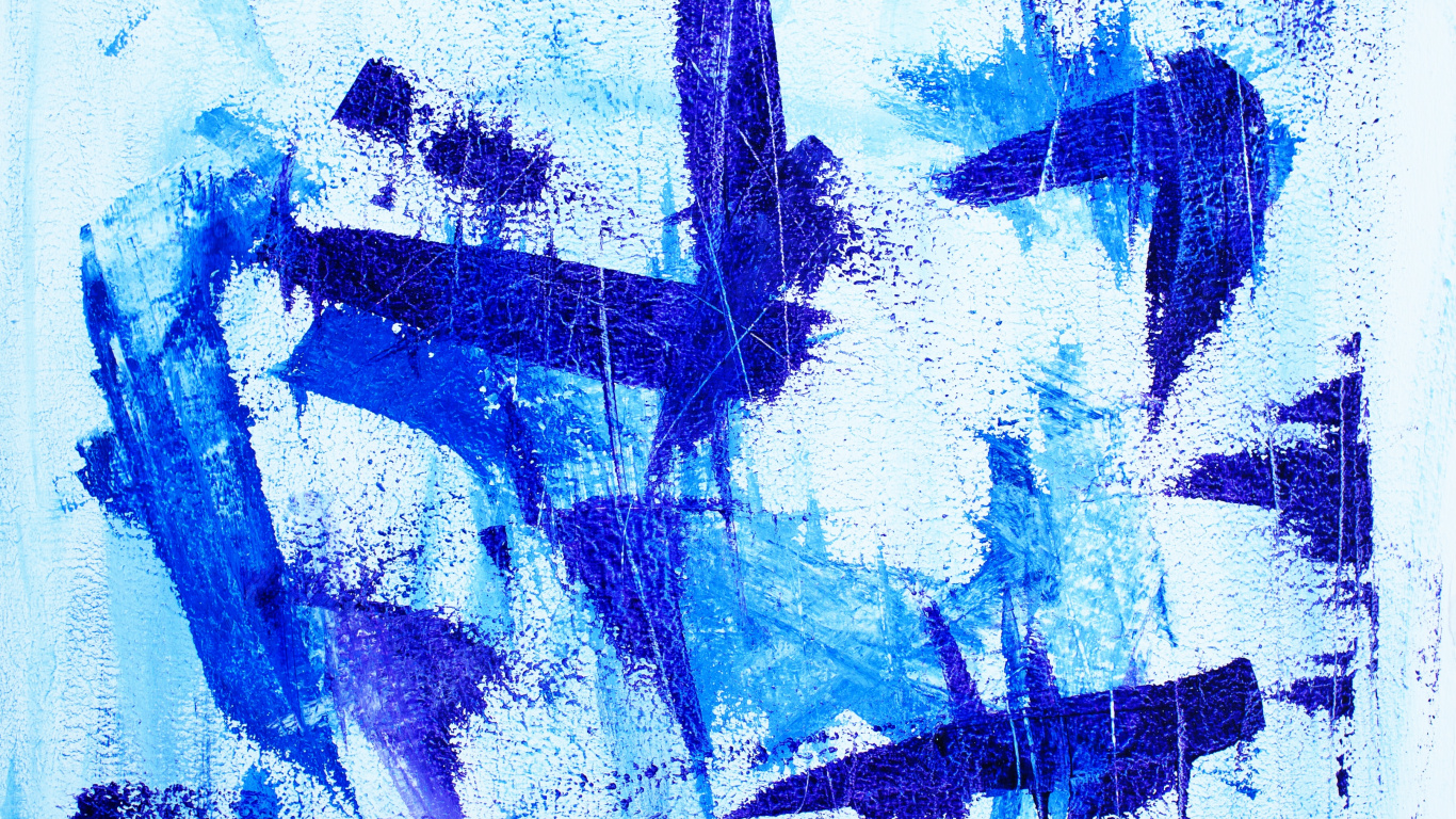 Rote Gelbe Und Schwarze Abstrakte Malerei. Wallpaper in 1366x768 Resolution