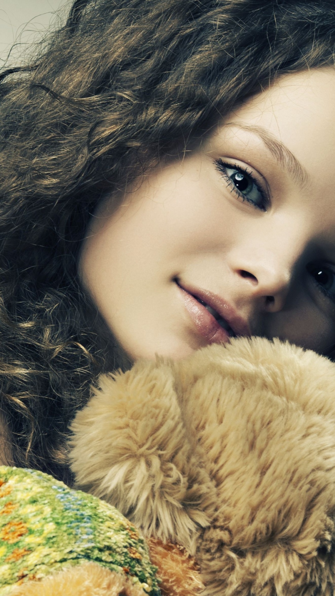 Girl, Teddy Bear, Stuffed Toy, Skin, Lip. Wallpaper in 1080x1920 Resolution