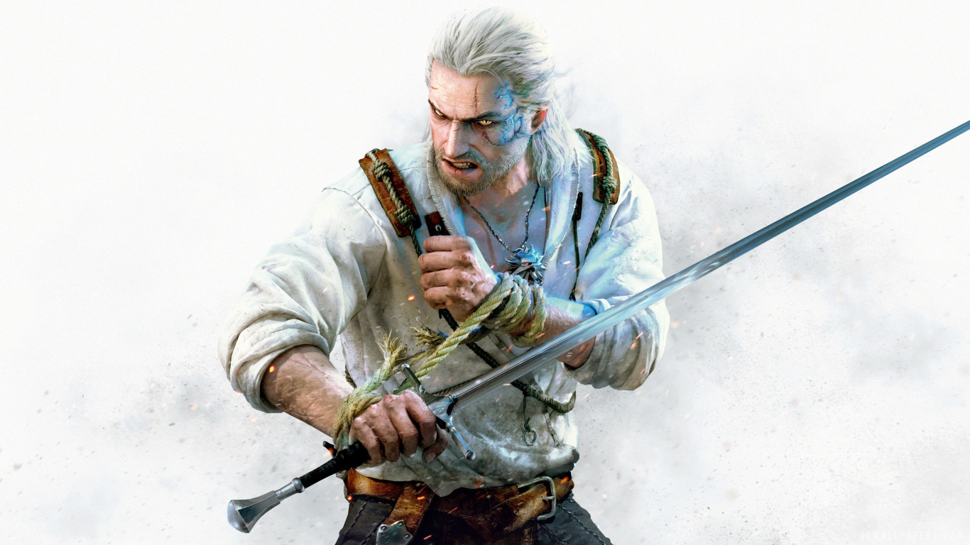 Witcher 3 Hearts of Stone, Geralt of Rivia, Expansion Pack, cd Projekt, Playstation 4. Wallpaper in 1366x768 Resolution