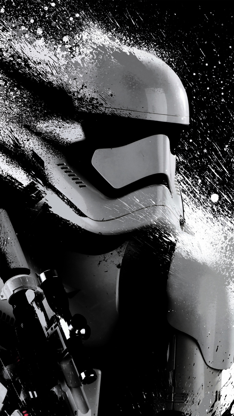 Star Wars, Stormtrooper, en Blanco y Negro, Monocromo, Escultura. Wallpaper in 750x1334 Resolution