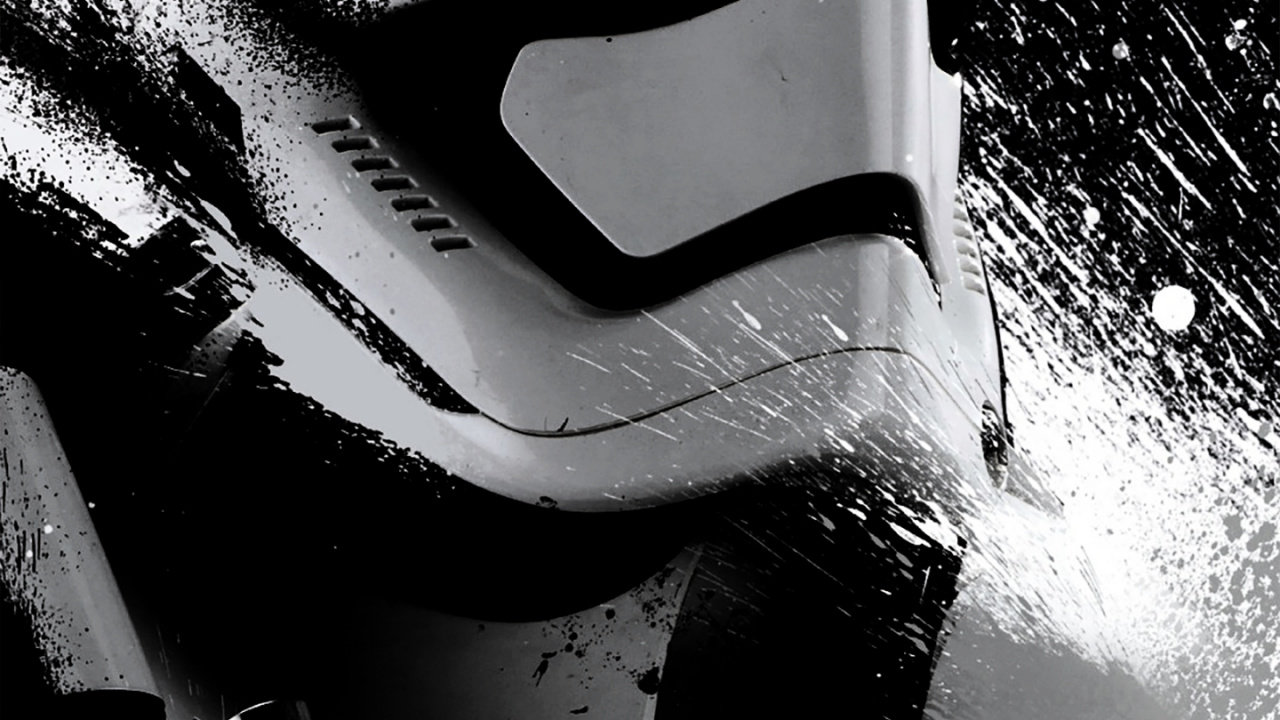Star Wars, Stormtrooper, Noir et Blanc, Liquid, Monochrome. Wallpaper in 1280x720 Resolution