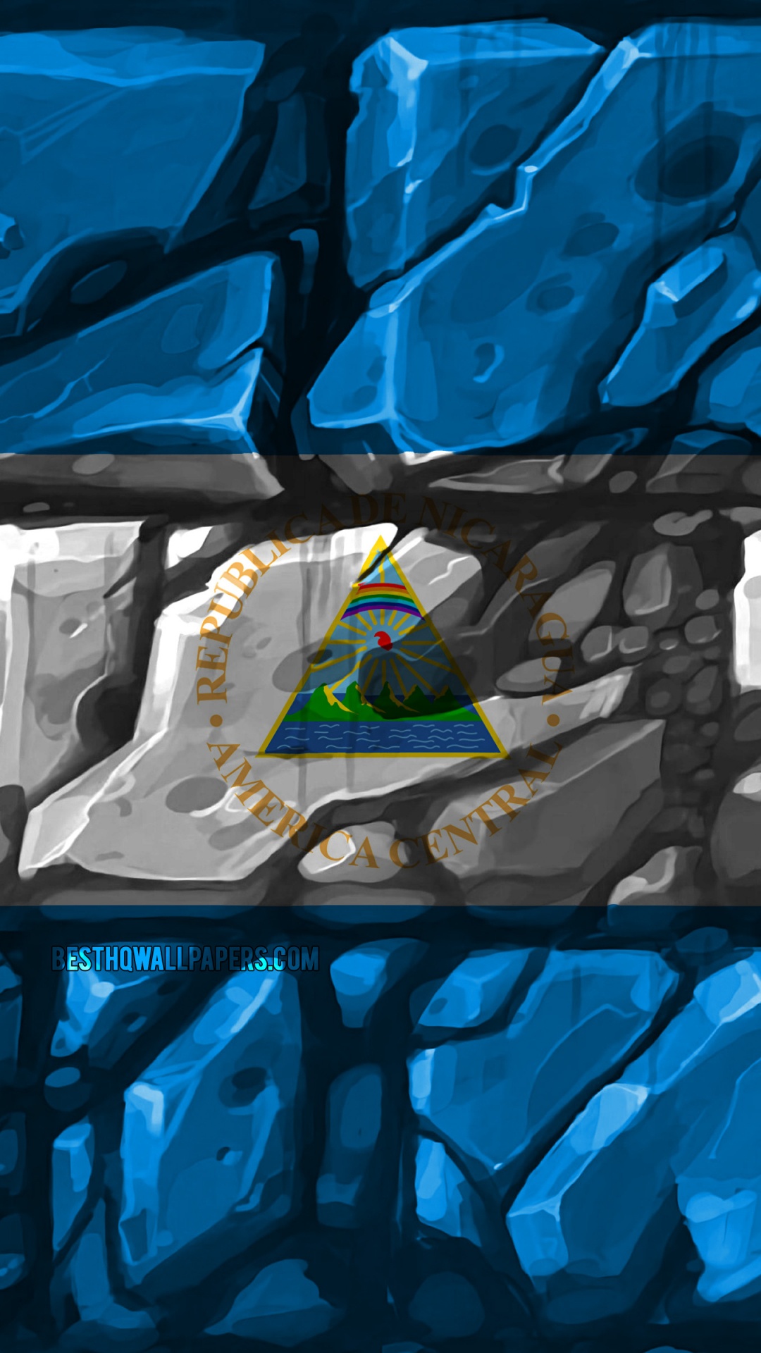 Blue, Graffiti, Drapeau, Verre, Vitrail. Wallpaper in 1080x1920 Resolution