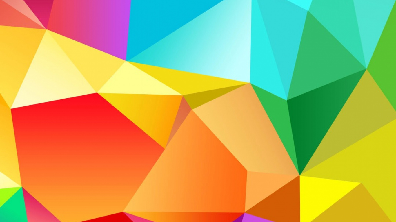 Blue Yellow and Red Abstract Painting. Wallpaper in 1366x768 Resolution