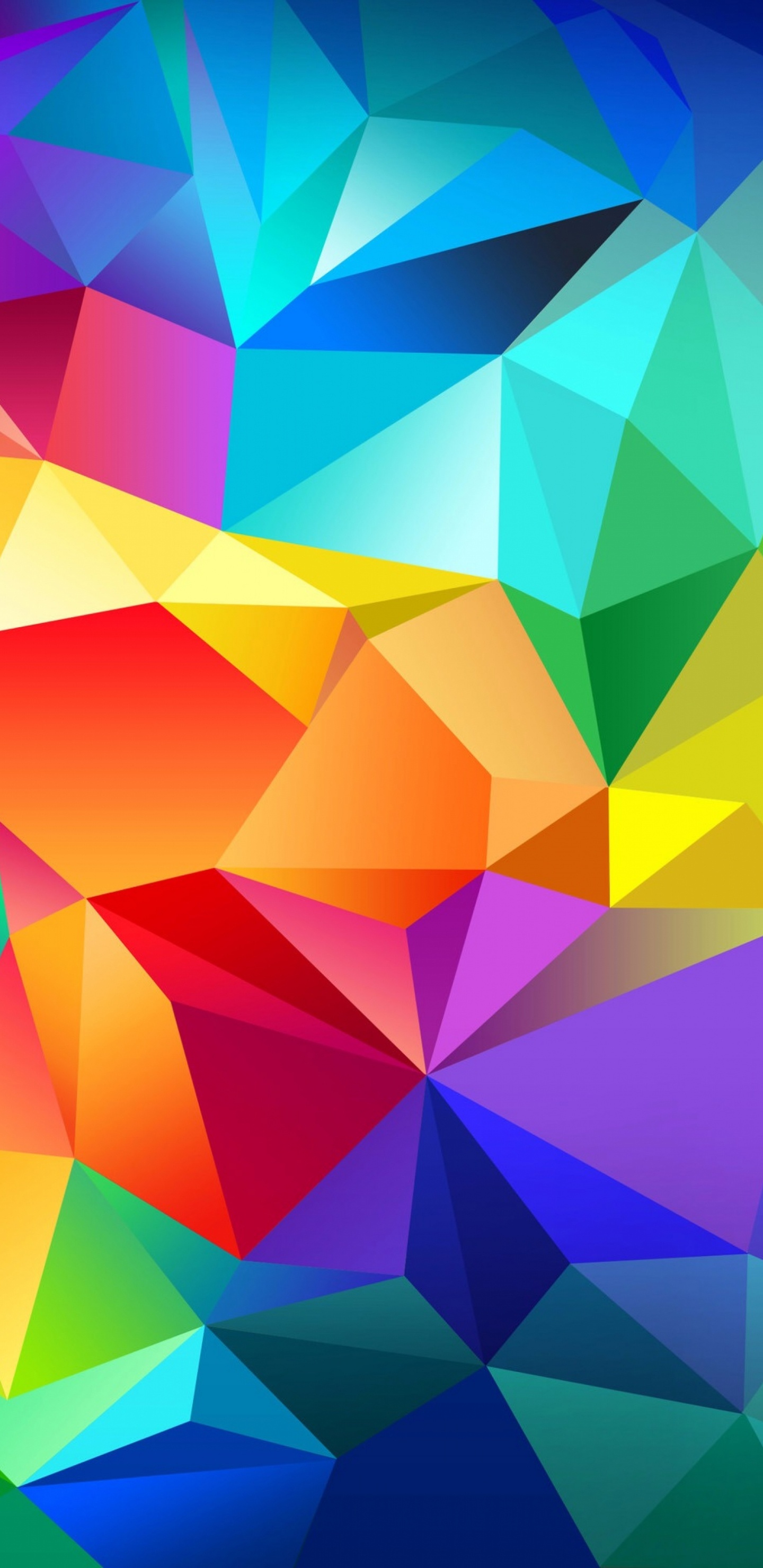 Blue Yellow and Red Abstract Painting. Wallpaper in 1440x2960 Resolution