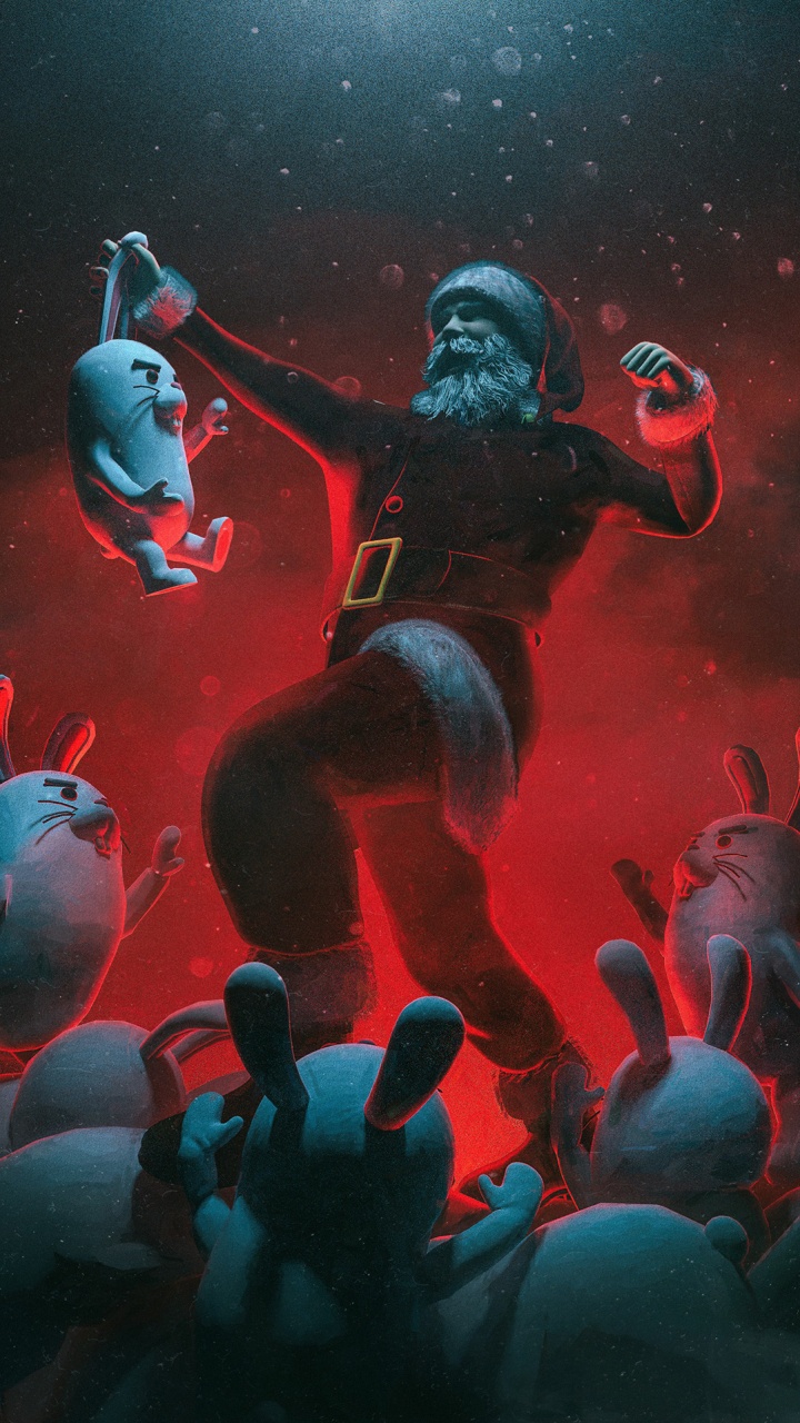 Weihnachtsmann, Ostern Gegen Weihnachten, Mike Winkelmann, Weihnachten Musik, Kunst. Wallpaper in 720x1280 Resolution