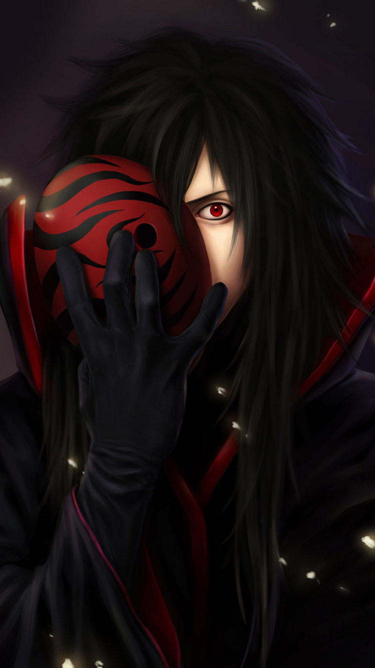 Black Haired Male Anime Character. Wallpaper in 750x1334 Resolution