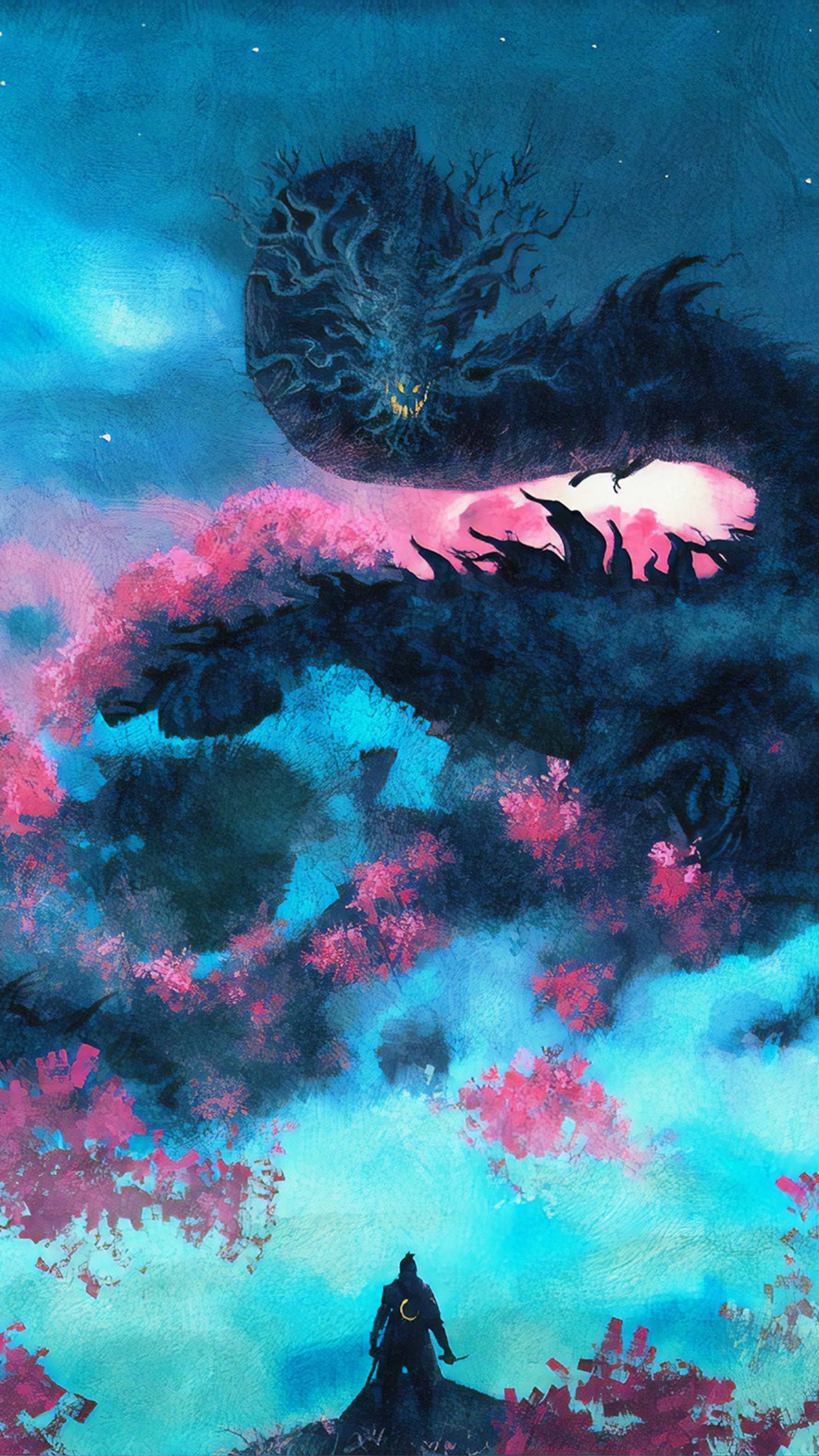 Sekiro Shadows Die Twice Art, Sekiro: Shadows Die Twice, Art, Digital Art, Concept Art. Wallpaper in 1440x2560 Resolution