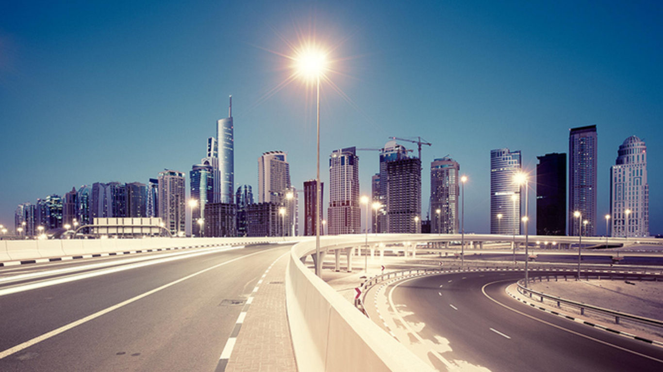 City Buildings Under Blue Sky During Daytime. Wallpaper in 1366x768 Resolution