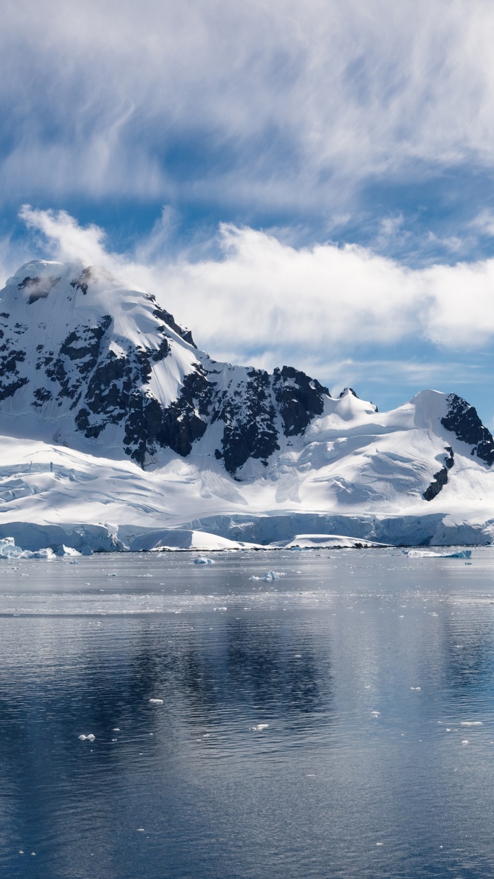 Schnee, Meer, Insel, Polar Ice Cap, Natur. Wallpaper in 720x1280 Resolution