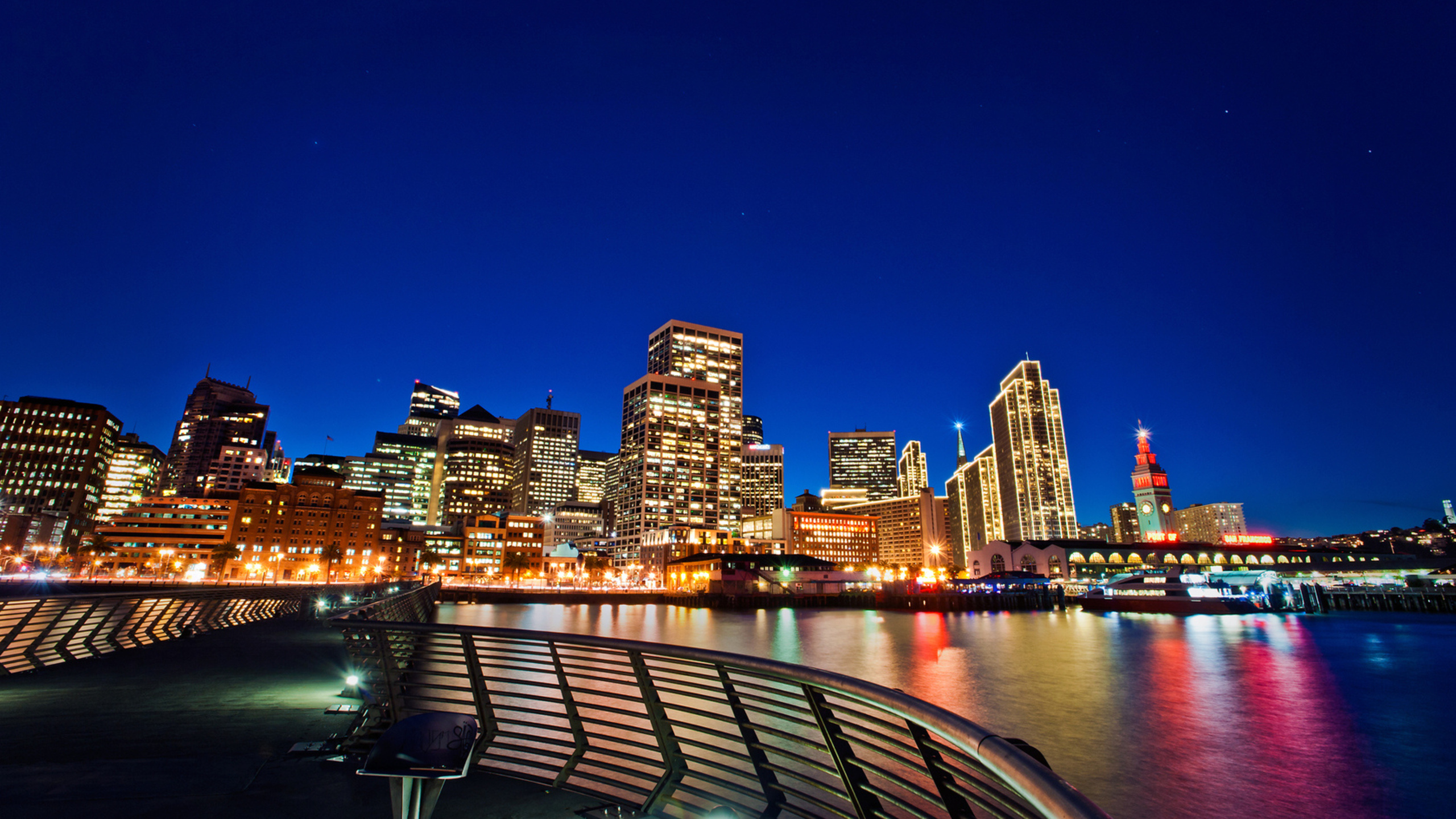 City Skyline During Night Time. Wallpaper in 2560x1440 Resolution