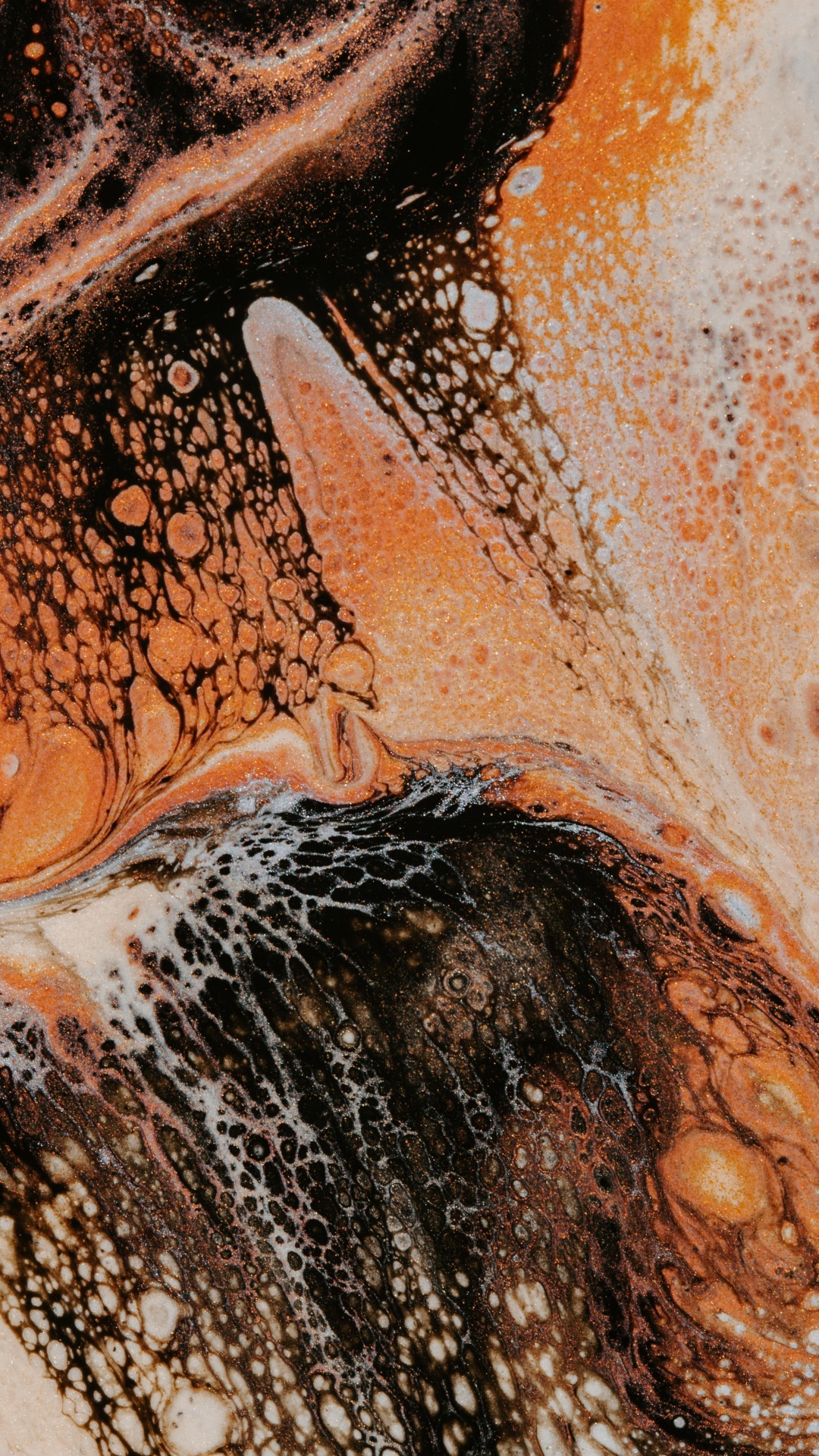 Brown and Black Abstract Painting. Wallpaper in 1080x1920 Resolution