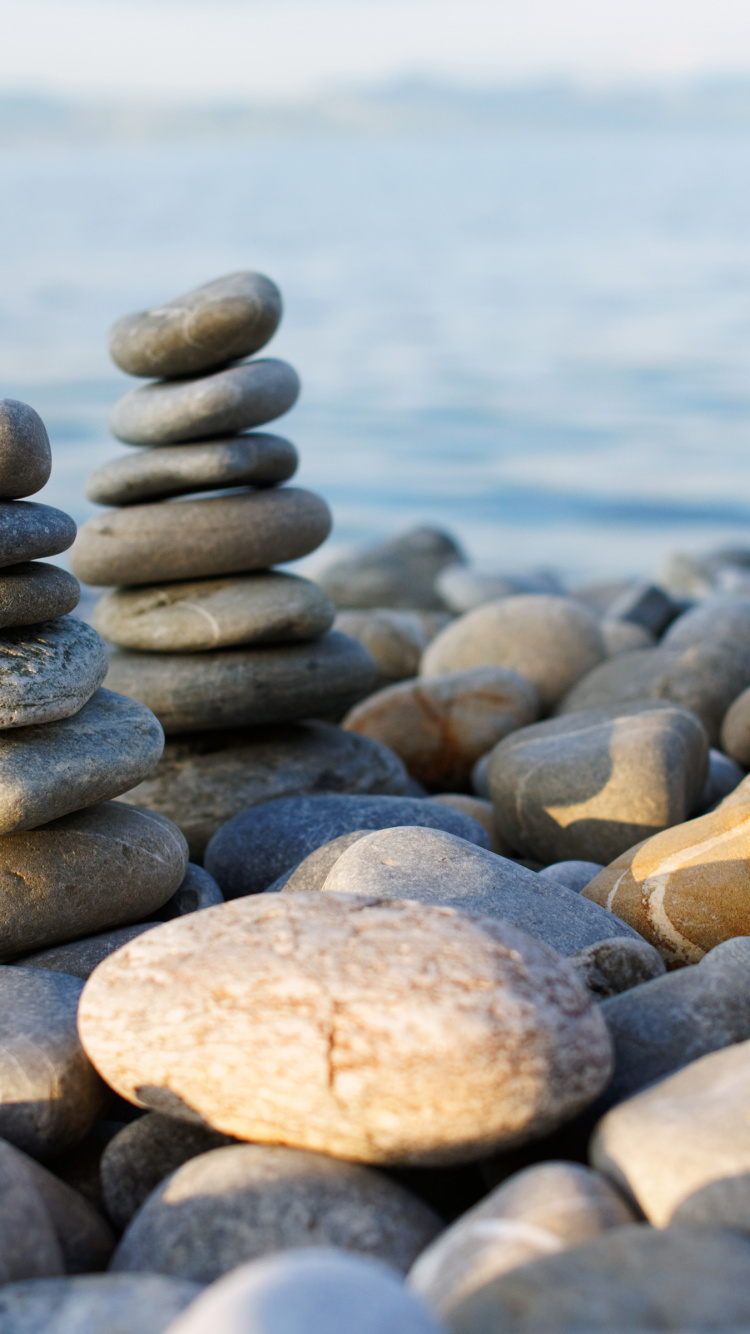 Rock, Tablet, Wasser, Naturlandschaft, Holz. Wallpaper in 750x1334 Resolution