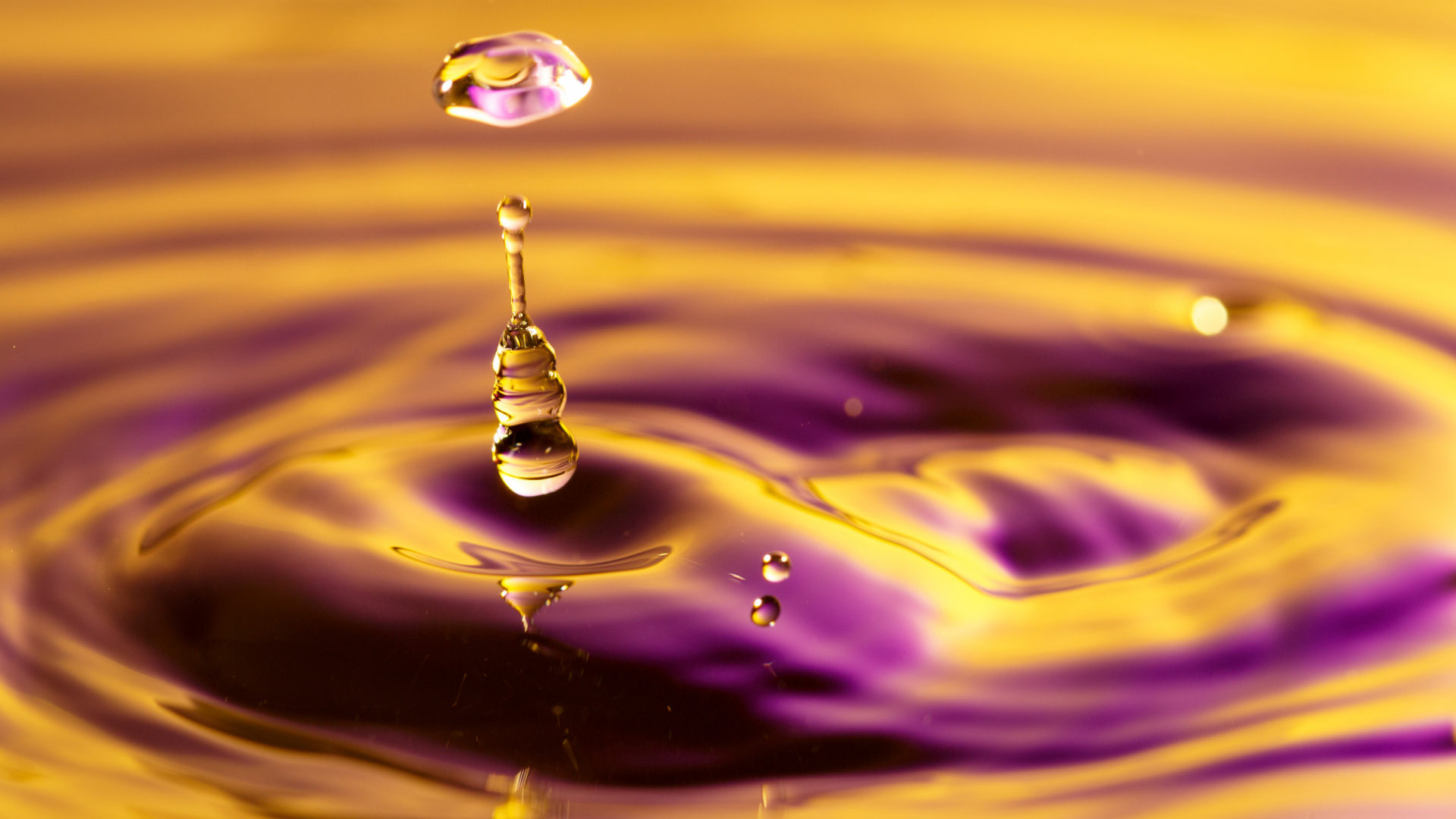 Water, Drop, Colorfulness, Liquid, Purple. Wallpaper in 1920x1080 Resolution