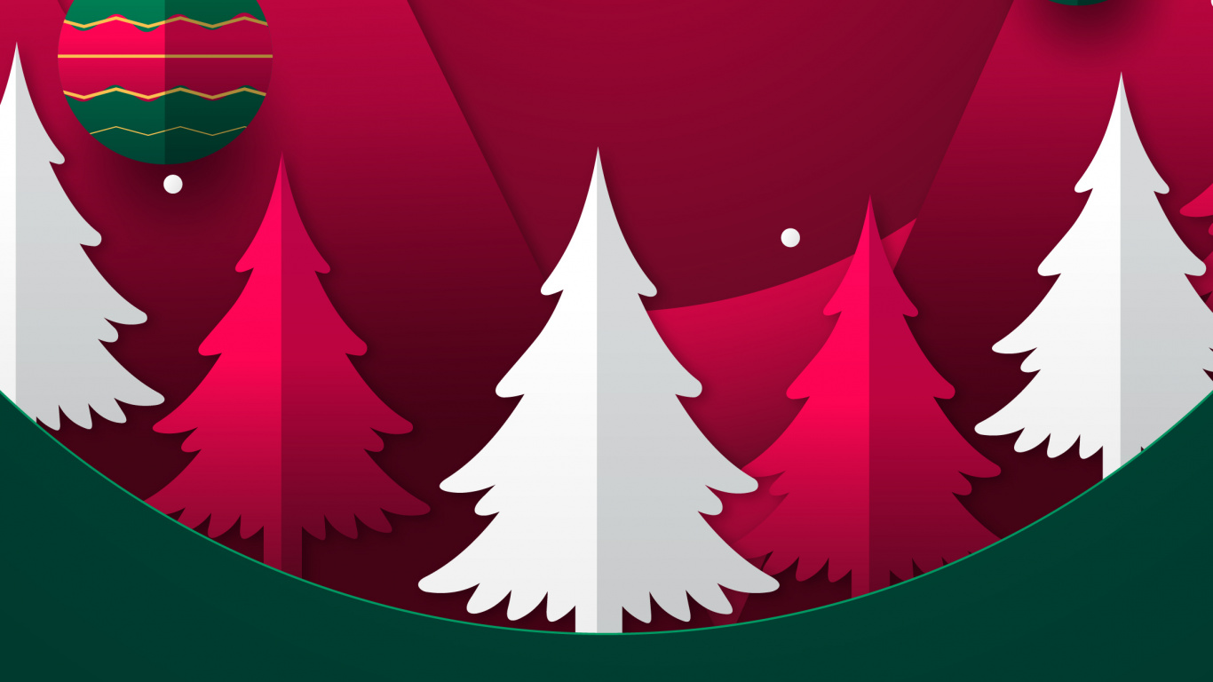 Ornement de Noël, Plantes Ligneuses, Décoration de Noël, Evergreen, Art. Wallpaper in 1366x768 Resolution