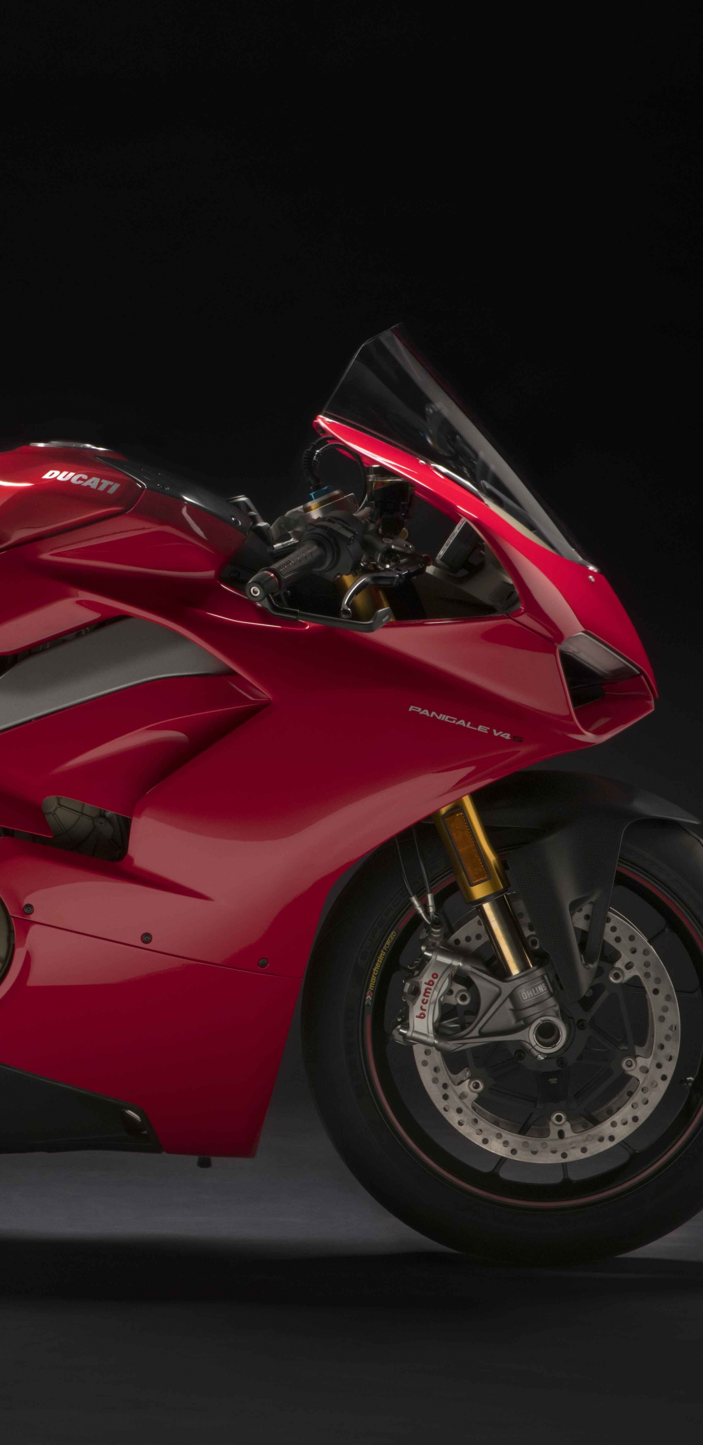 Rotes Und Schwarzes Sportrad. Wallpaper in 1440x2960 Resolution