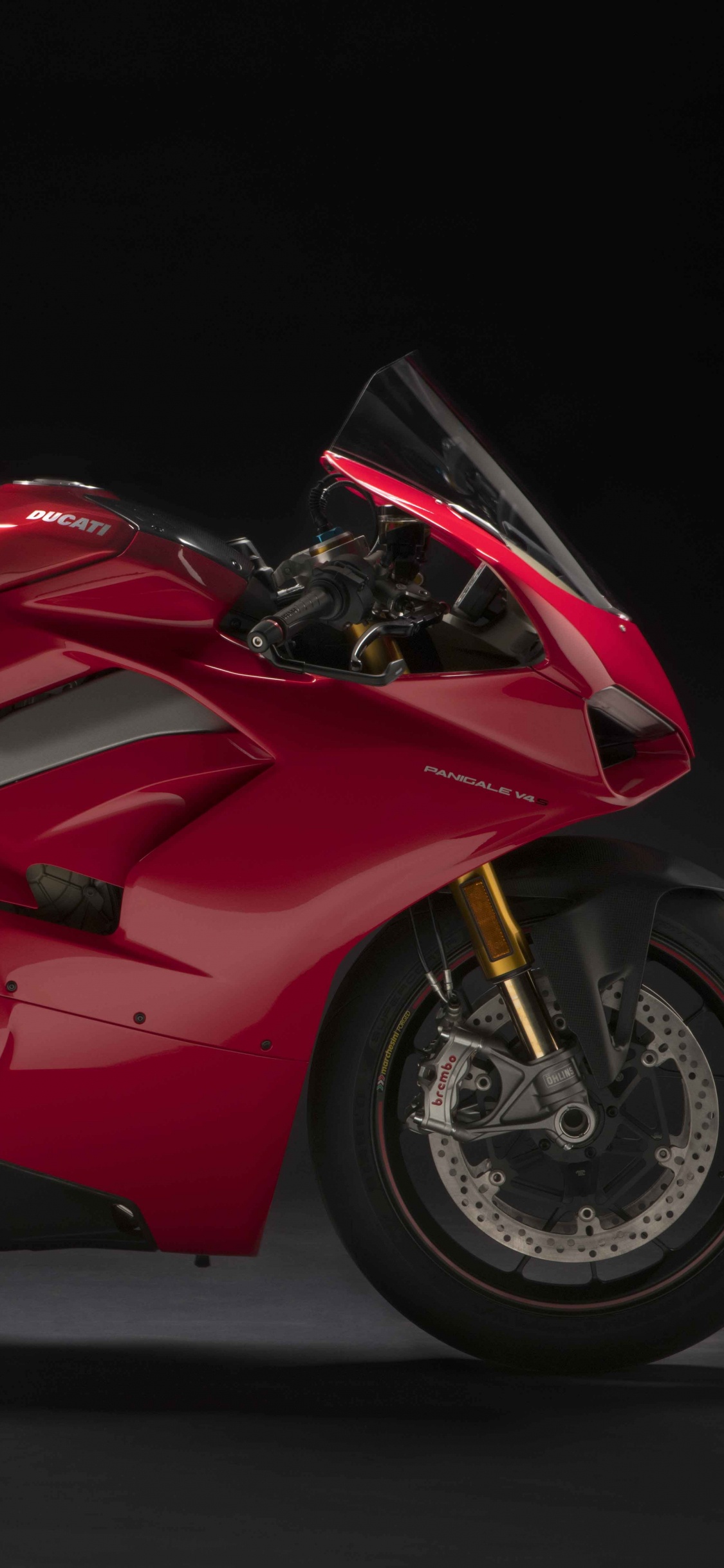 Red and Black Sports Bike. Wallpaper in 1125x2436 Resolution