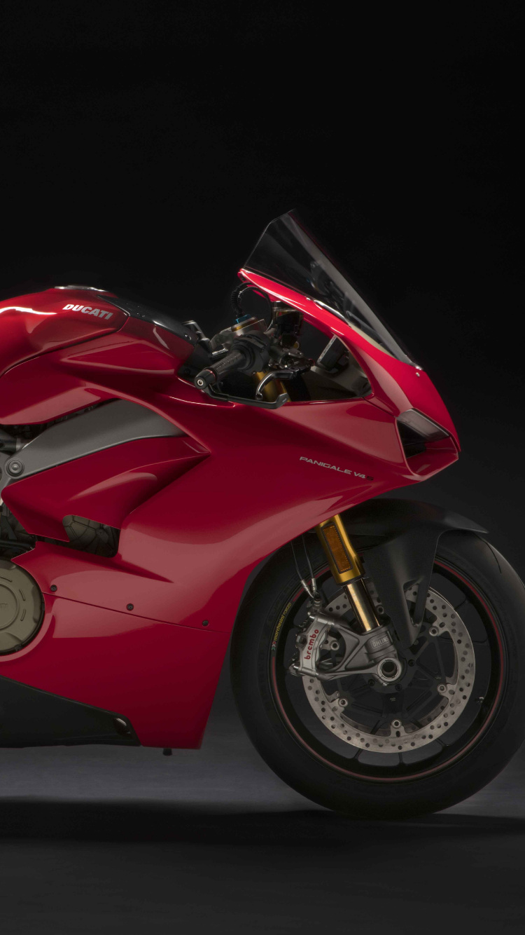 Red and Black Sports Bike. Wallpaper in 750x1334 Resolution