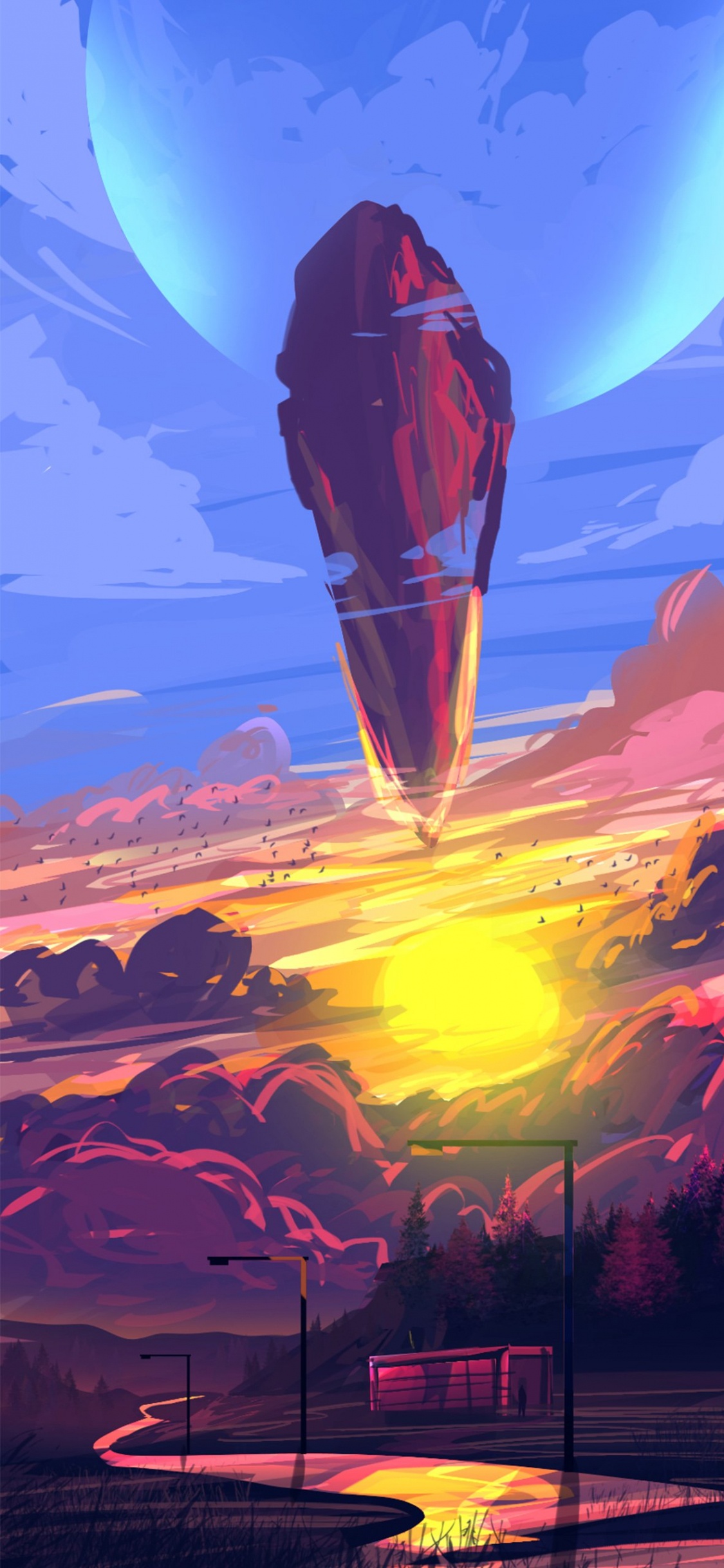 气氛, 光, 性质, 自然环境, 余辉 壁纸 1125x2436 允许