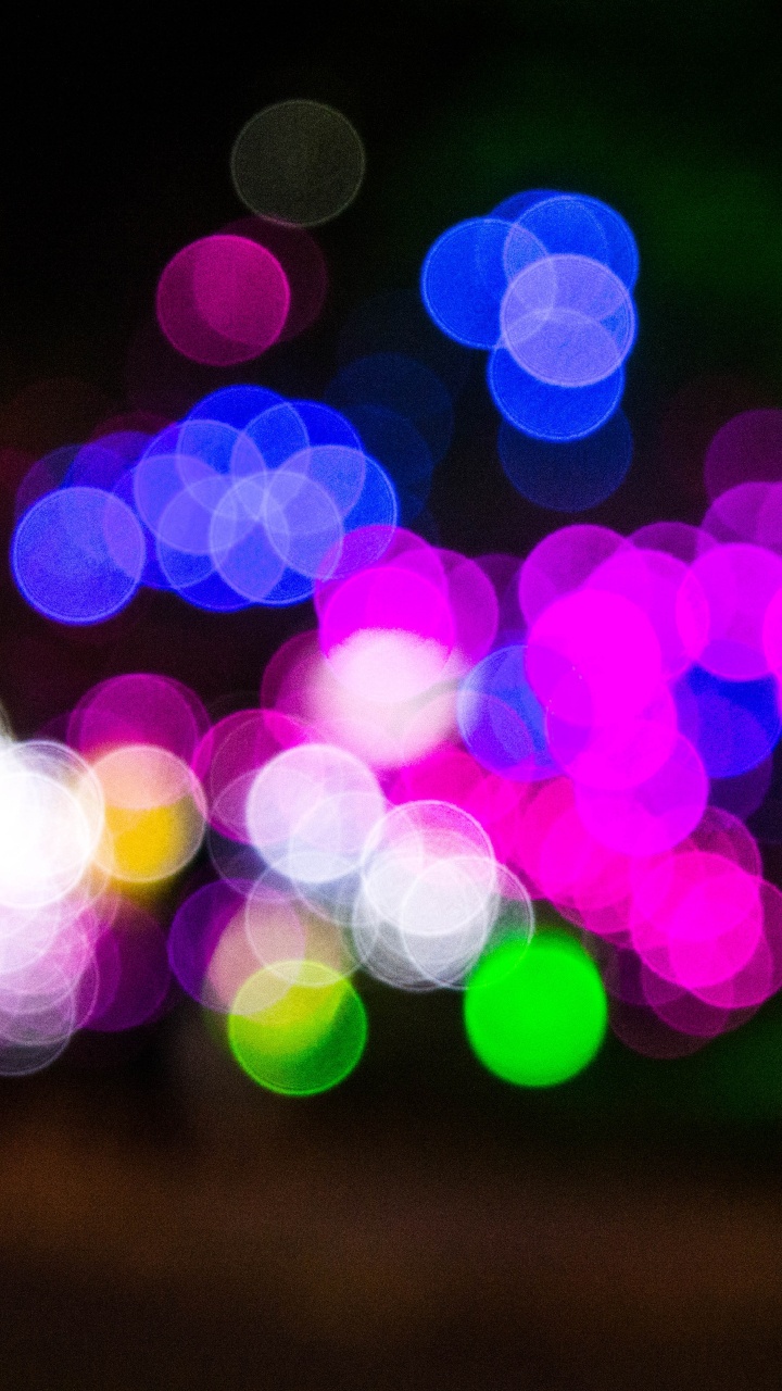Luces Bokeh Verdes y Blancas. Wallpaper in 720x1280 Resolution