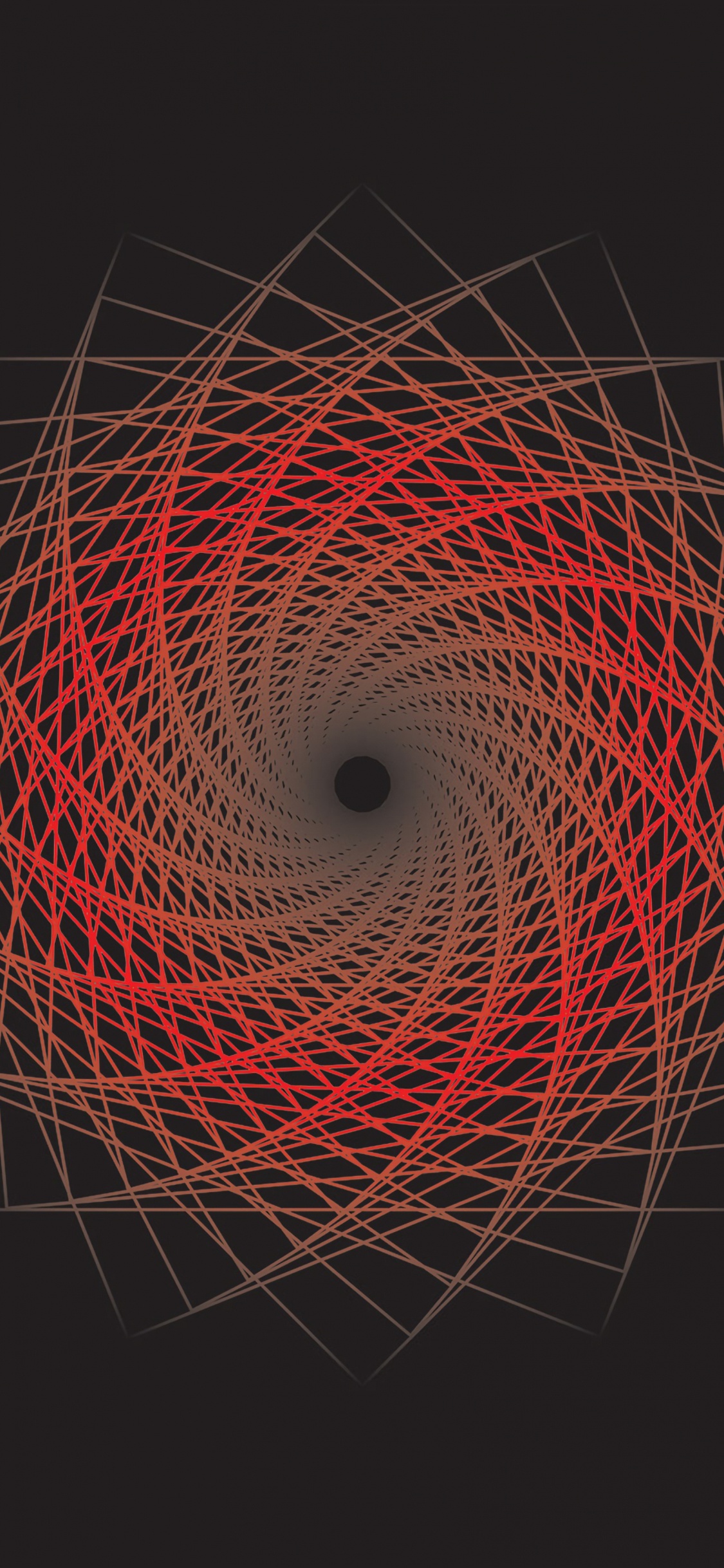 Orange Und Weiße Lichtillustration. Wallpaper in 1125x2436 Resolution