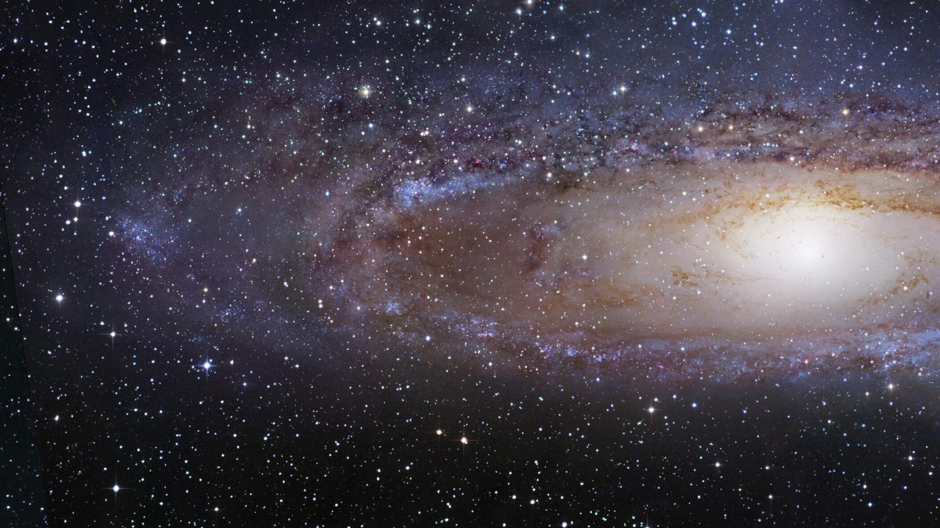 Starry Night Sky Over Starry Night. Wallpaper in 1366x768 Resolution