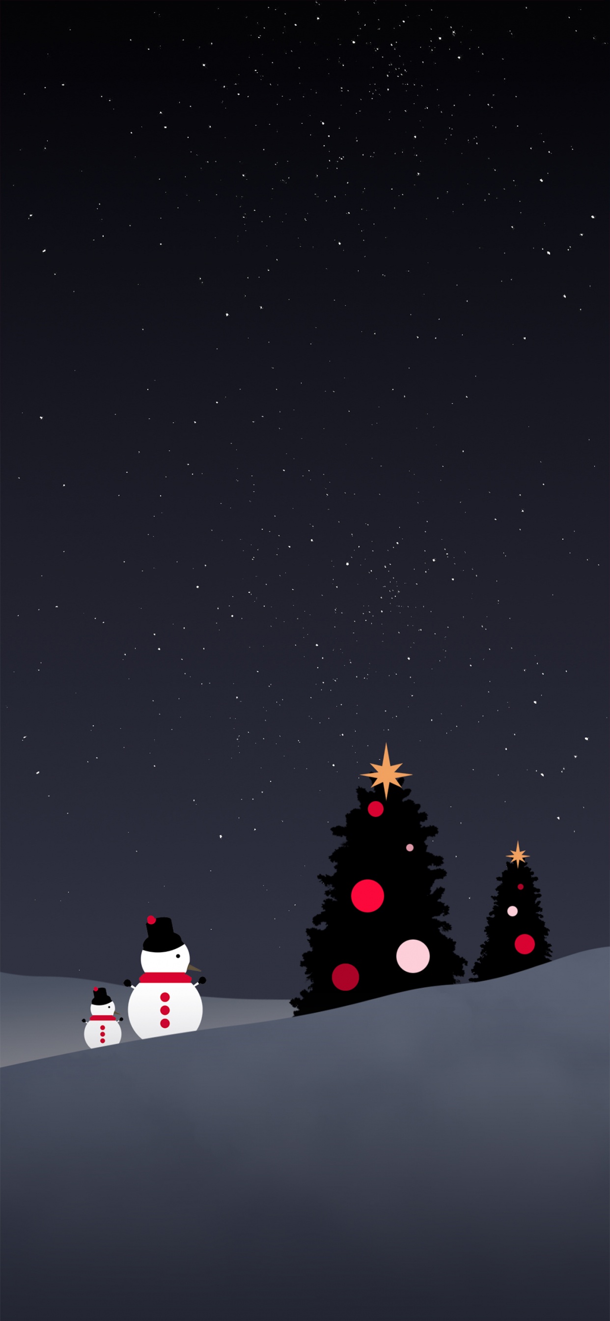 Christmas Day, Christmas Tree, Holiday, Night, Christmas Decoration. Wallpaper in 1242x2688 Resolution