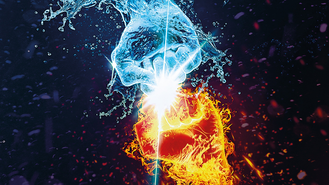 Peinture Abstraite Marron et Bleu. Wallpaper in 1280x720 Resolution