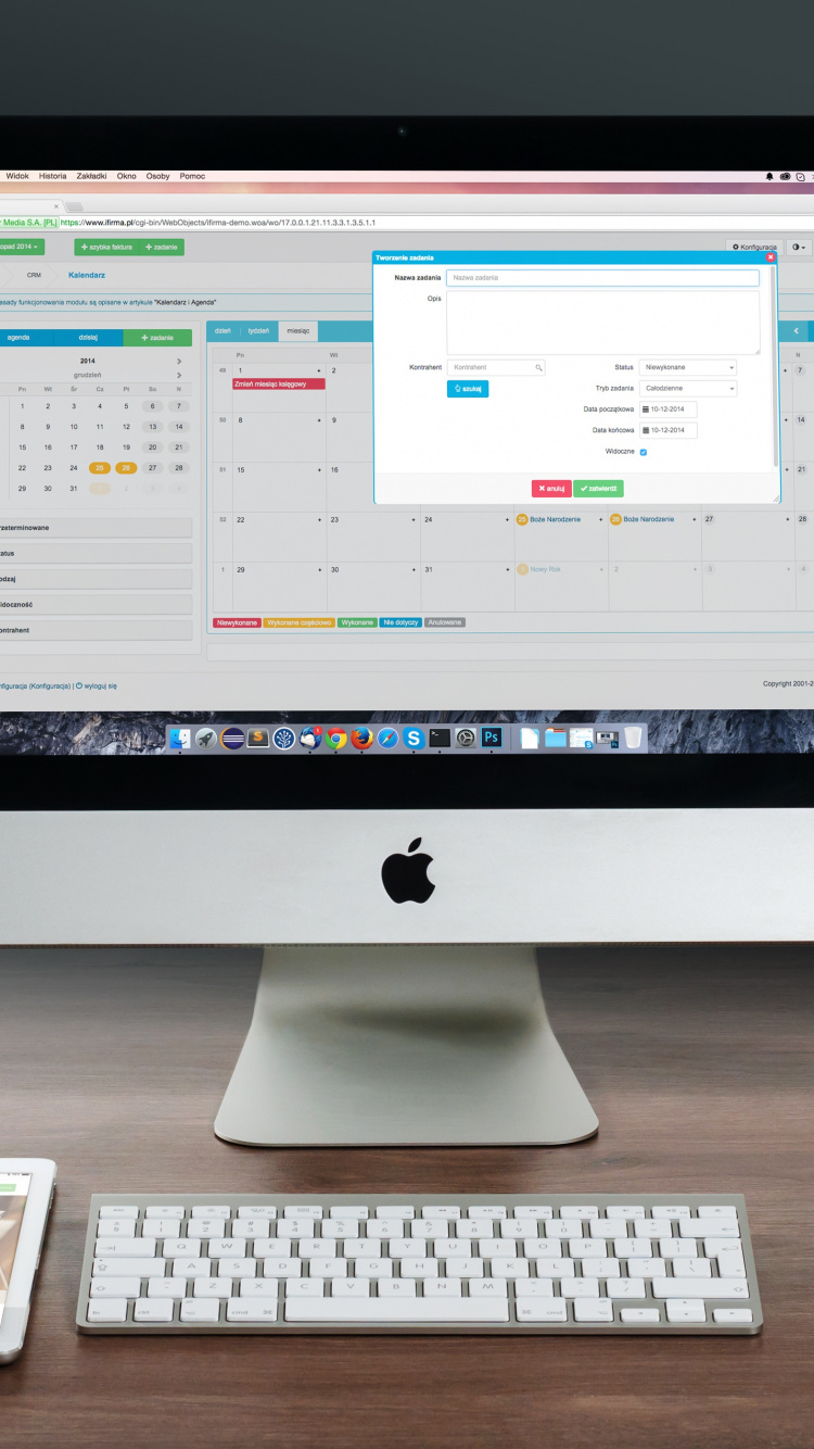 Imac Argent Sur Tableau Blanc. Wallpaper in 750x1334 Resolution