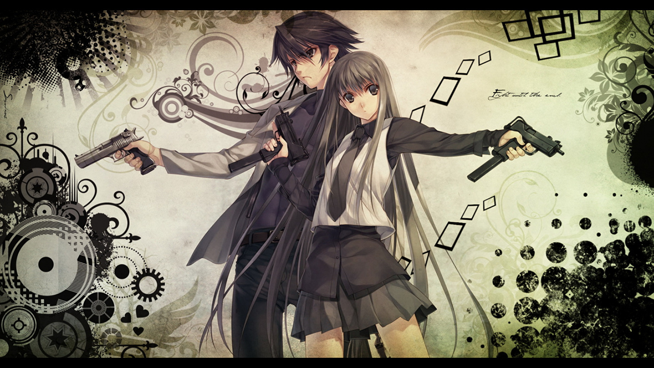 Mujer en Blanco y Negro Uniforme Escolar Personaje de Anime. Wallpaper in 1280x720 Resolution