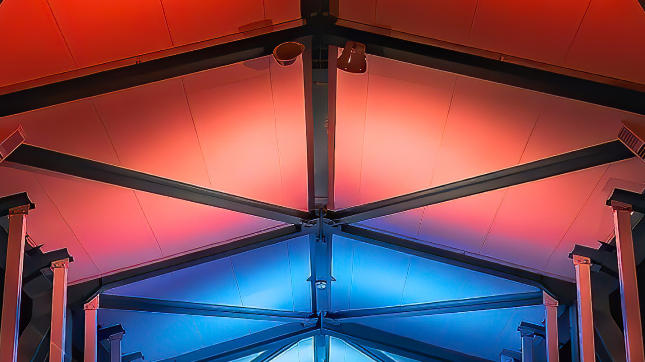 Leuchte, Flughafen, Skyway, Flughafenterminal, Licht. Wallpaper in 1280x720 Resolution