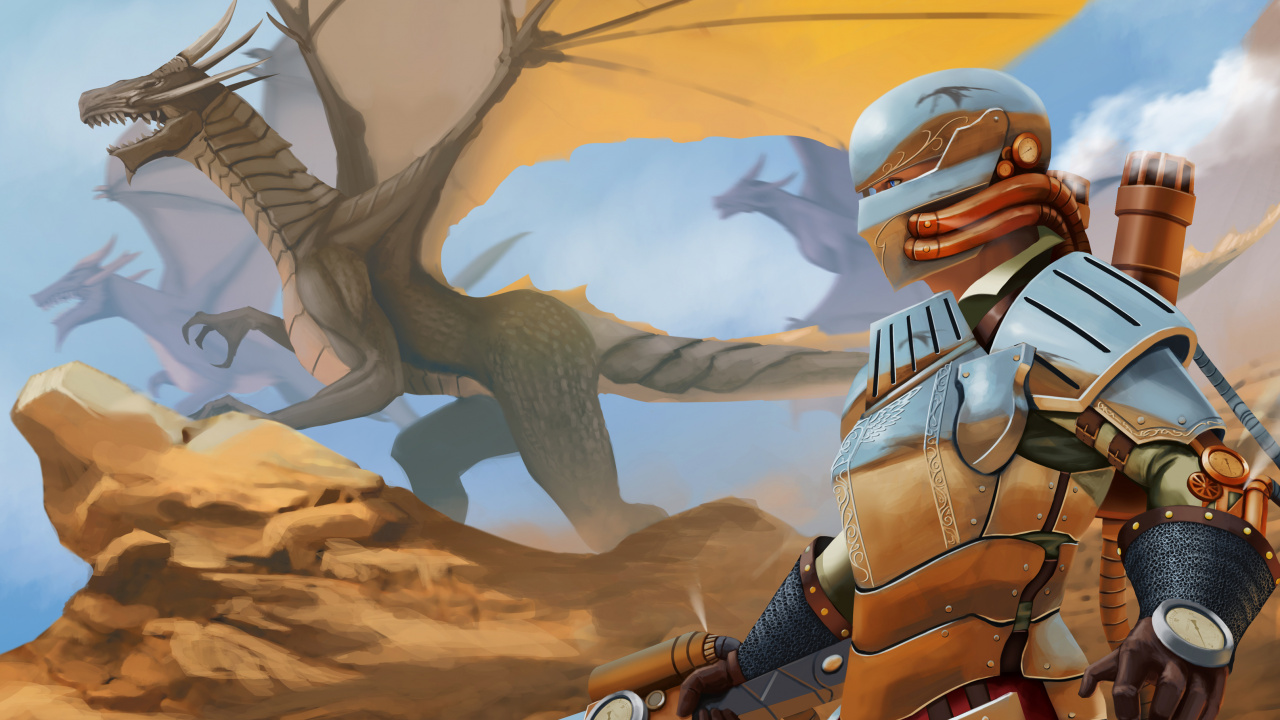 Mann im Schwarz-weißen Anzug Mit Schwertillustration. Wallpaper in 1280x720 Resolution