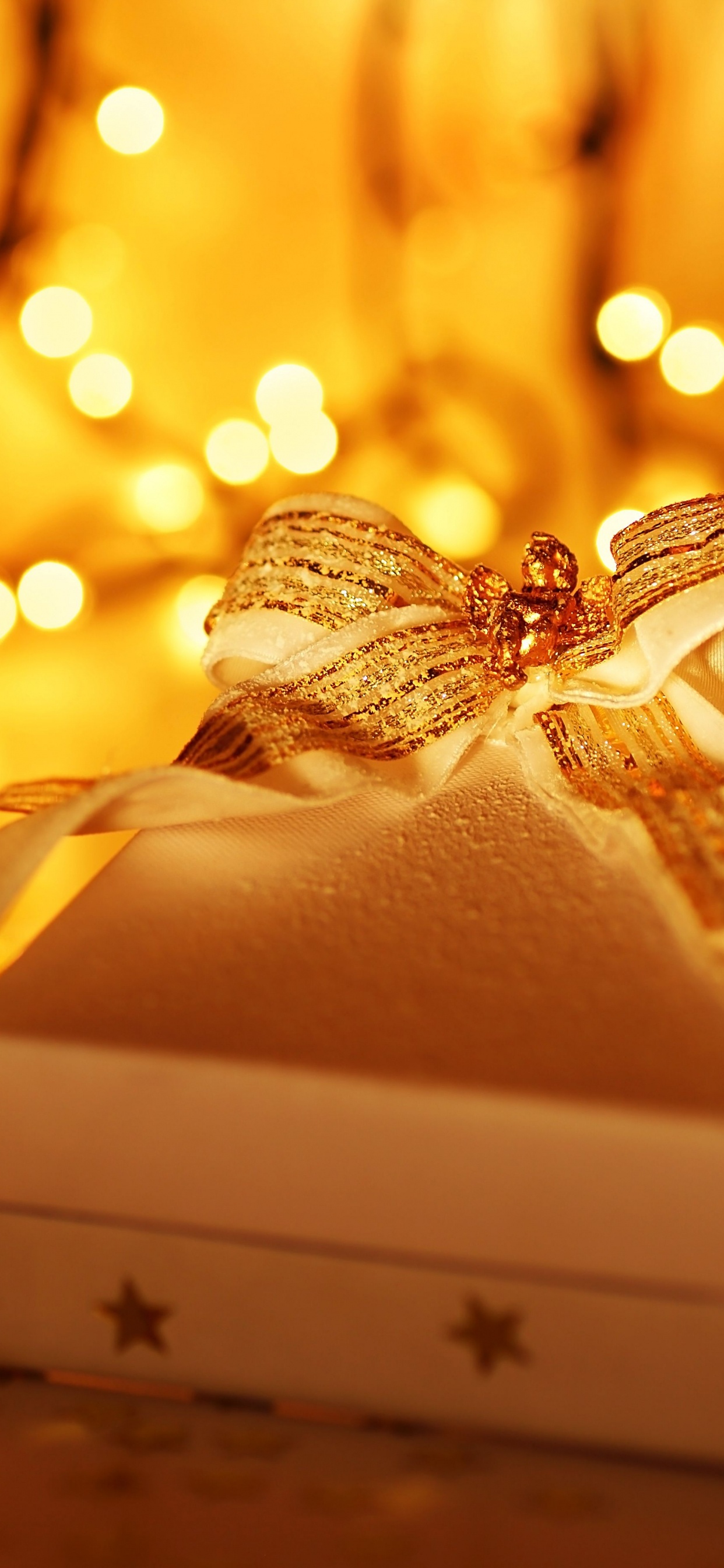 Gift, Box, Christmas Ornament, Christmas Gift, Yellow. Wallpaper in 1242x2688 Resolution