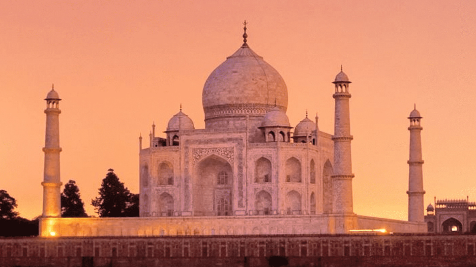 Taj Mahal, El Fuerte De Agra, Mehtab Bagh, Tumba de Humayuns, Fortaleza Roja. Wallpaper in 1920x1080 Resolution