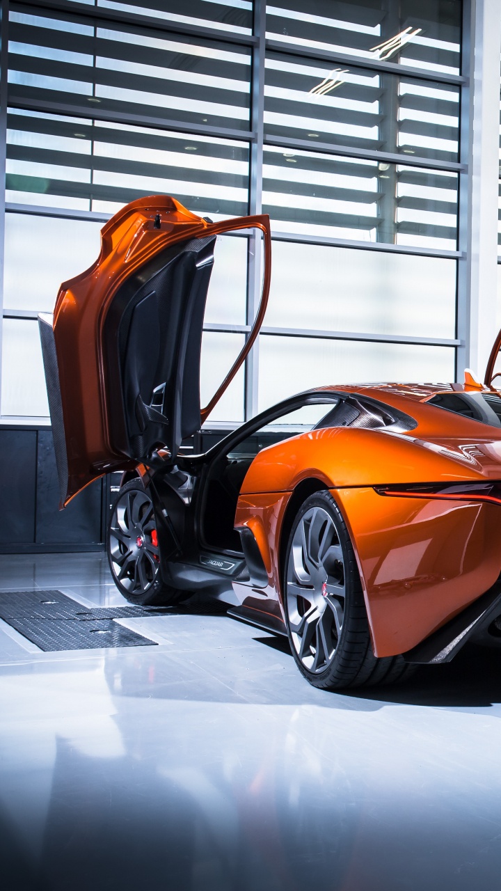 Orange and Black Lamborghini Aventador. Wallpaper in 720x1280 Resolution