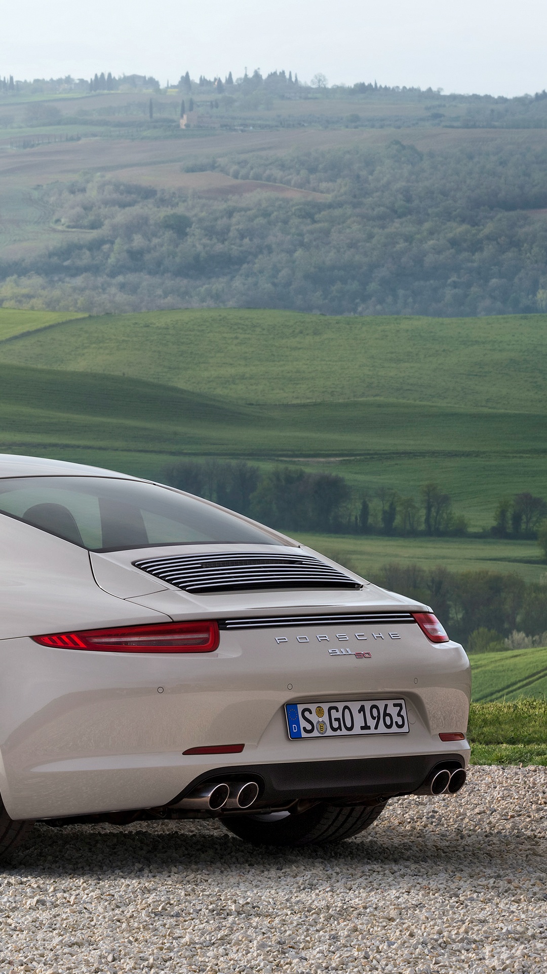 Silver Porsche 911 on Gray Dirt Road During Daytime. Wallpaper in 1080x1920 Resolution