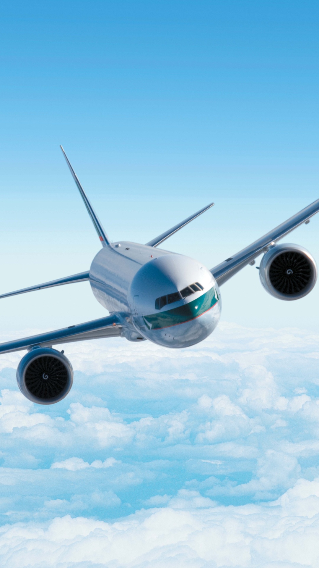 Weißes Flugzeug in Der Luft Unter Blauem Himmel Tagsüber. Wallpaper in 1080x1920 Resolution