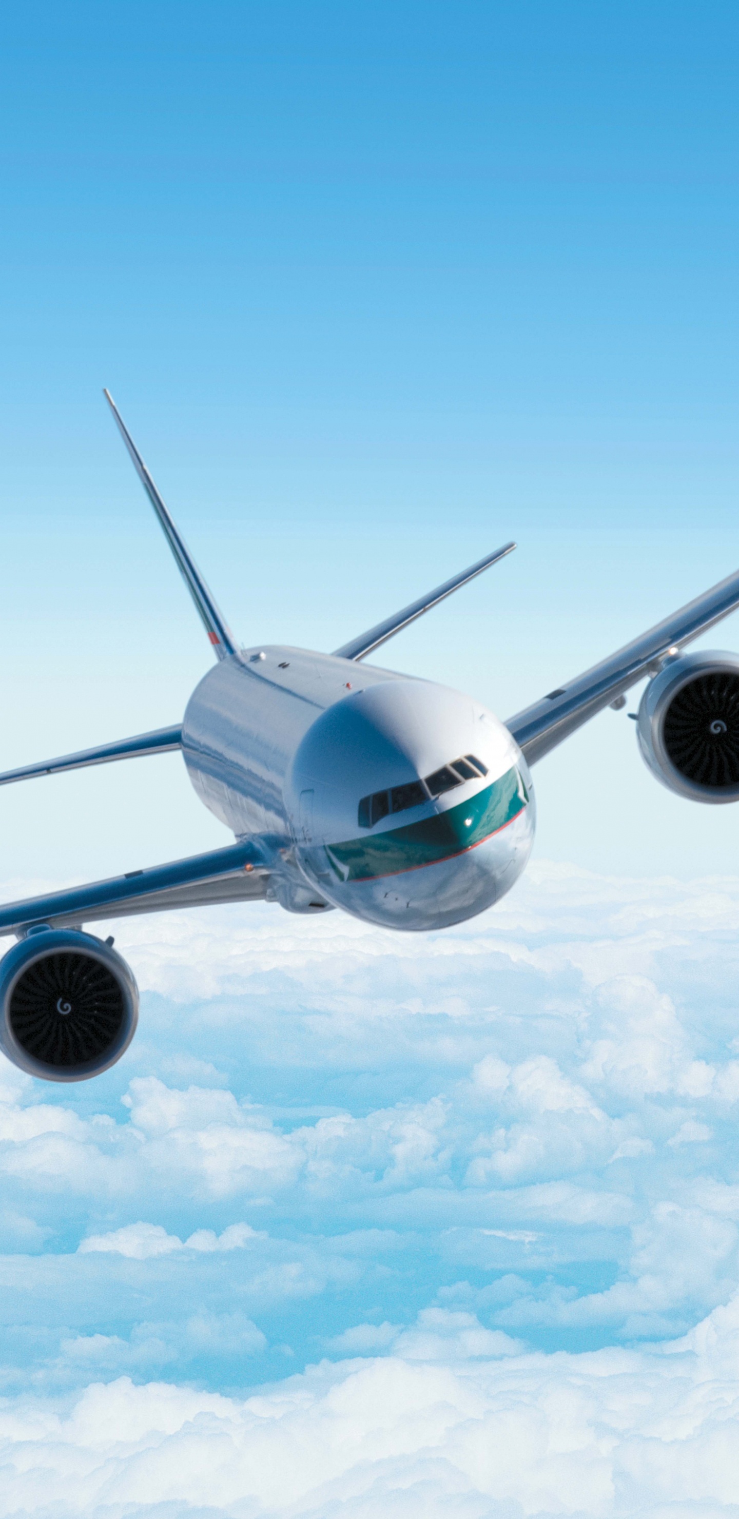 Weißes Flugzeug in Der Luft Unter Blauem Himmel Tagsüber. Wallpaper in 1440x2960 Resolution