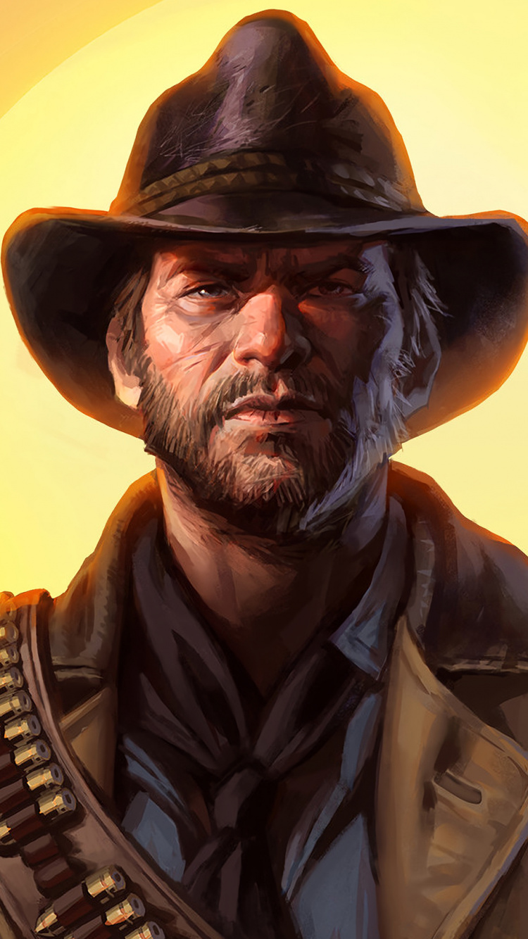 Gunfighter, Xbox One, Fiktiver Charakter, Cowboyhut, Gesichtsbehaarung. Wallpaper in 750x1334 Resolution