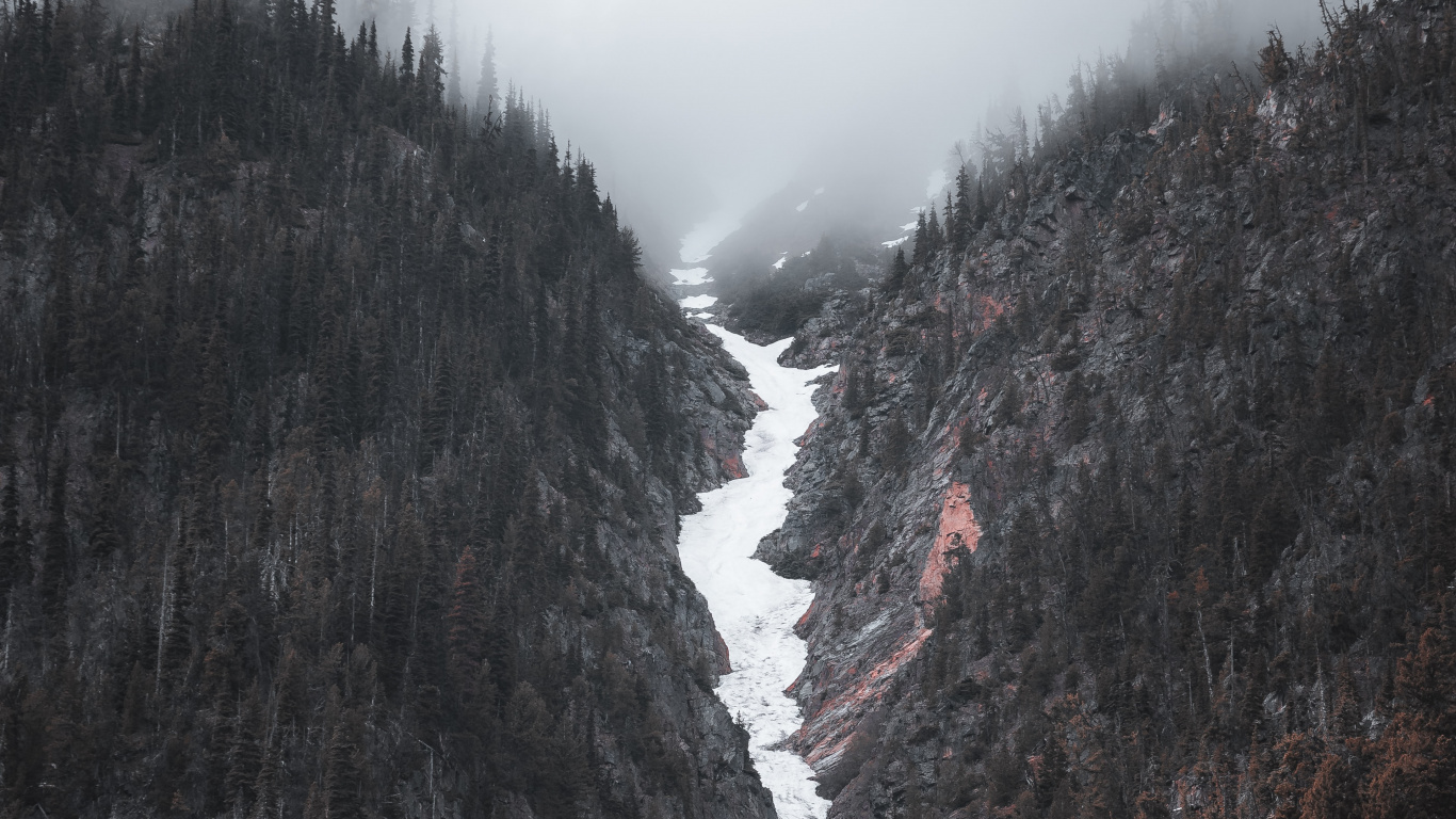 Wilderness, Banff, Cloud, Mountain, Slope. Wallpaper in 1366x768 Resolution