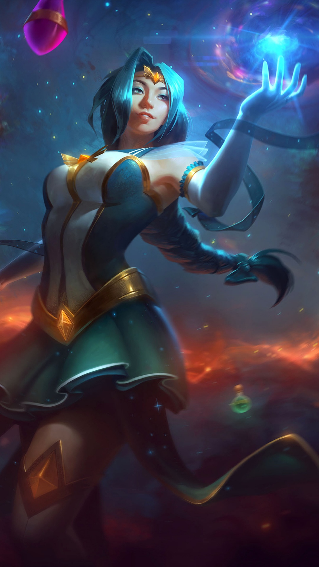 Smite, Space, Illustration, Graphic Design, Star. Wallpaper in 1080x1920 Resolution