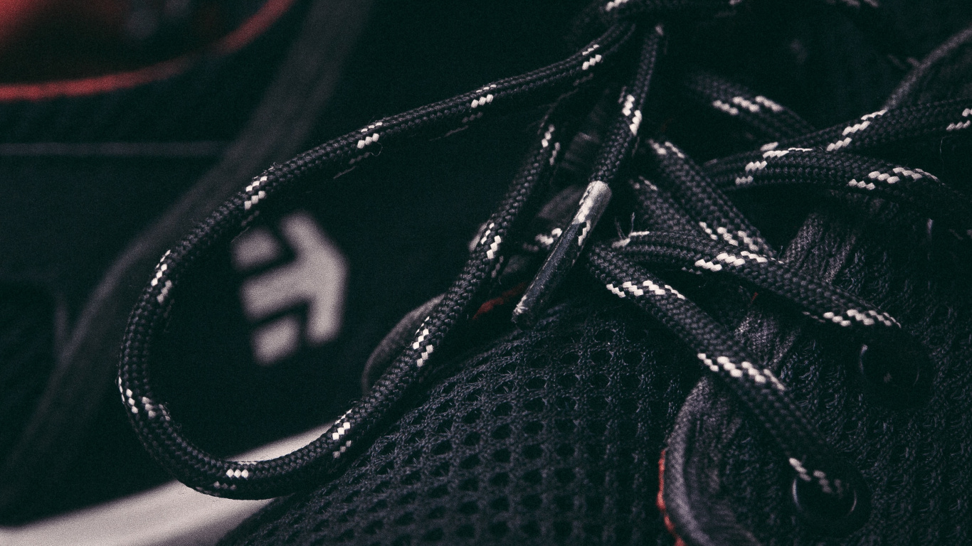 Black and White Lace up Shoe. Wallpaper in 1366x768 Resolution