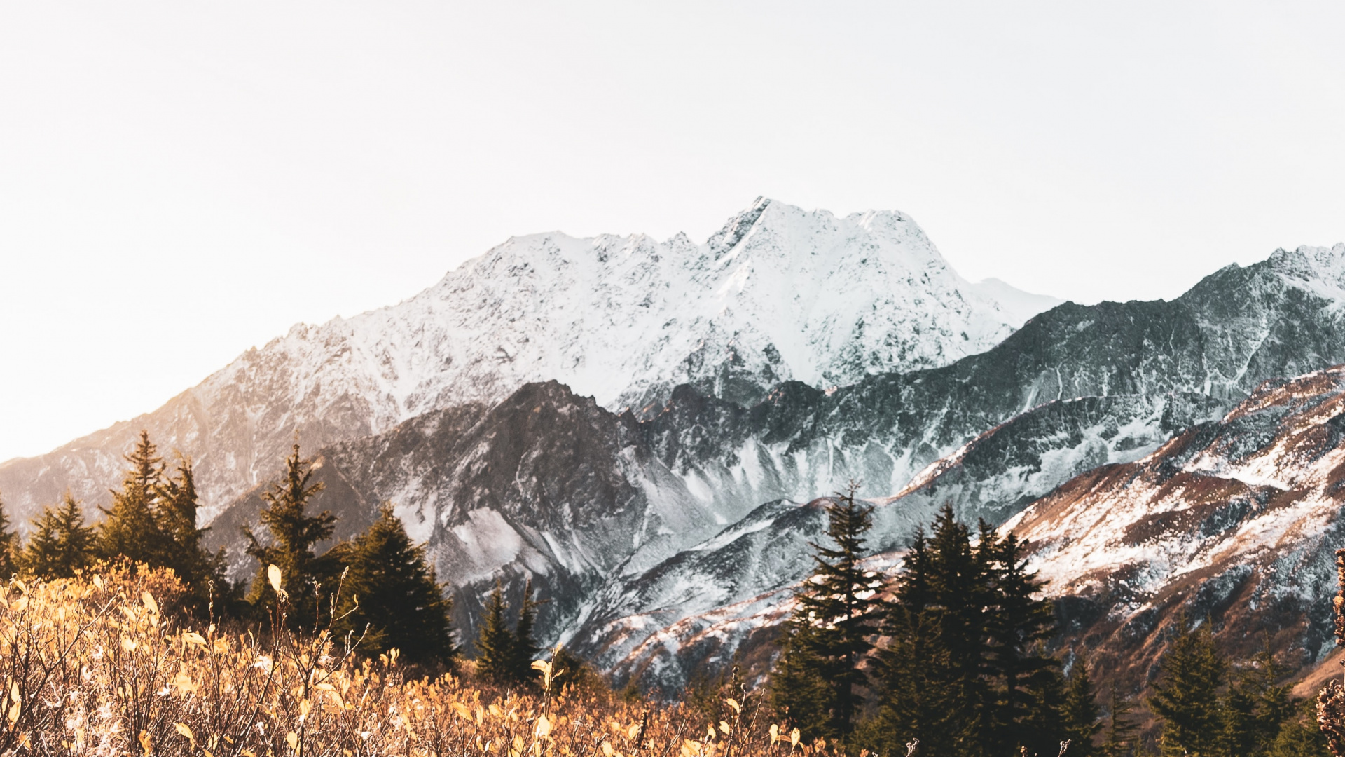 Mountain, Mountainous Landforms, M-tree, Highland, Snow. Wallpaper in 1920x1080 Resolution