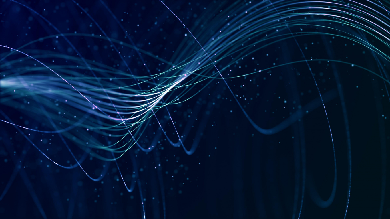 Blue and White Lights Illustration. Wallpaper in 1366x768 Resolution