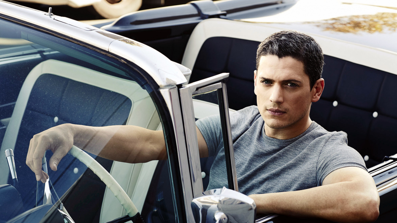 Wentworth Miller, Michael Scofield, Prison Break, Brise, Voiture. Wallpaper in 1366x768 Resolution