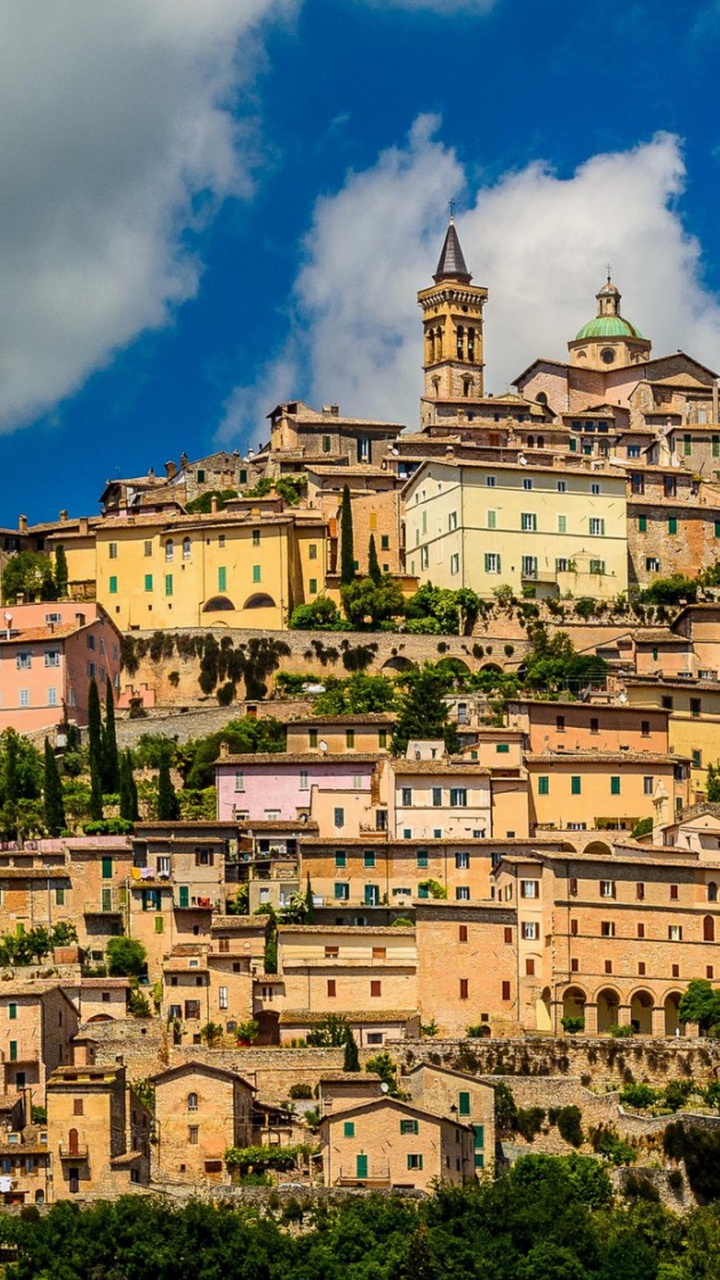 Trevi-Brunnen, Stadt, Cloud, Wahrzeichen, Dorf. Wallpaper in 720x1280 Resolution