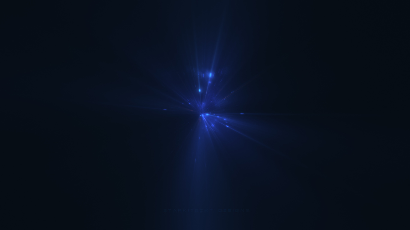 Blue Light in Dark Room. Wallpaper in 1366x768 Resolution